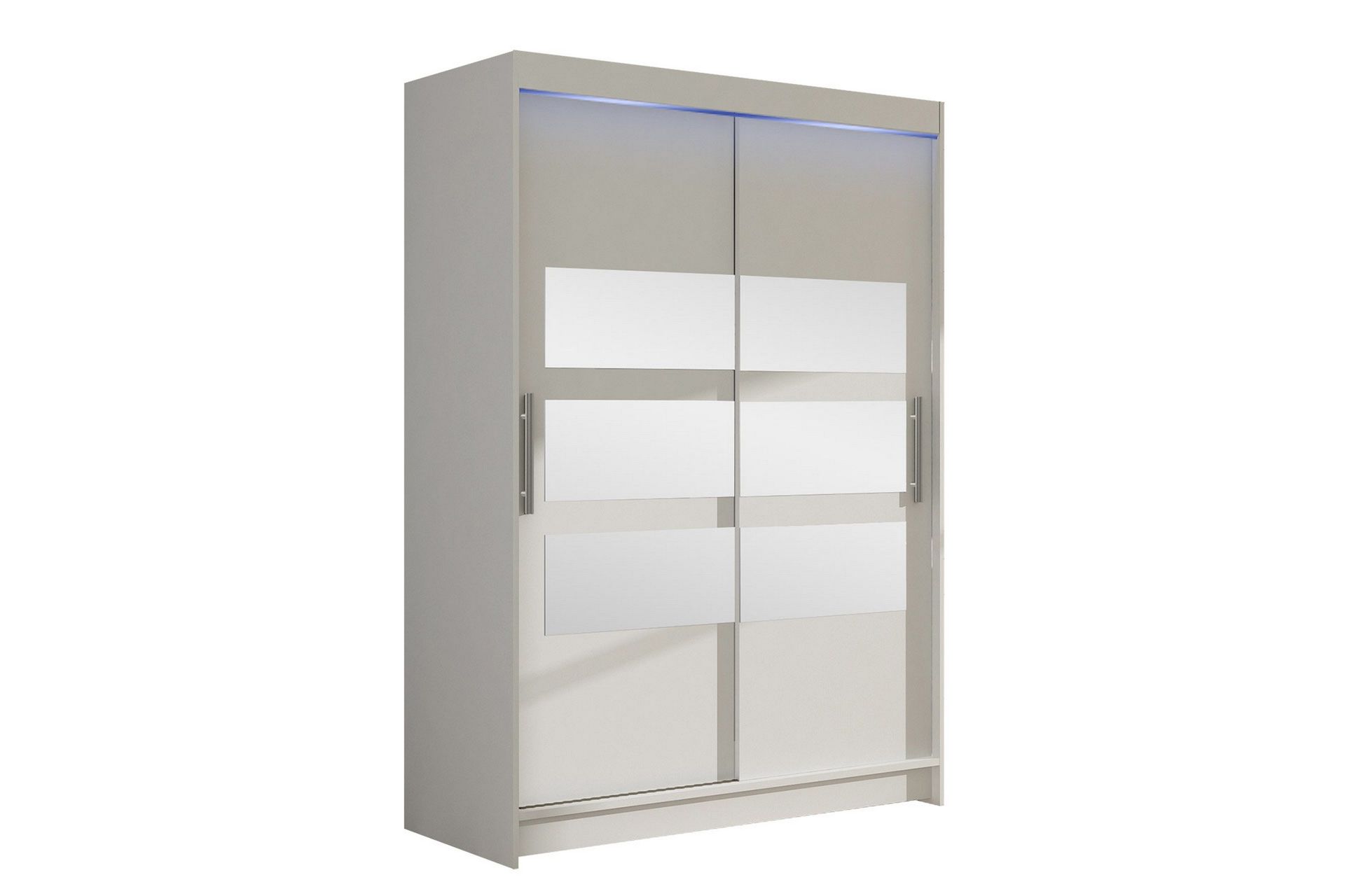 biscayne garderob m. spegel 120x200 cm - vit