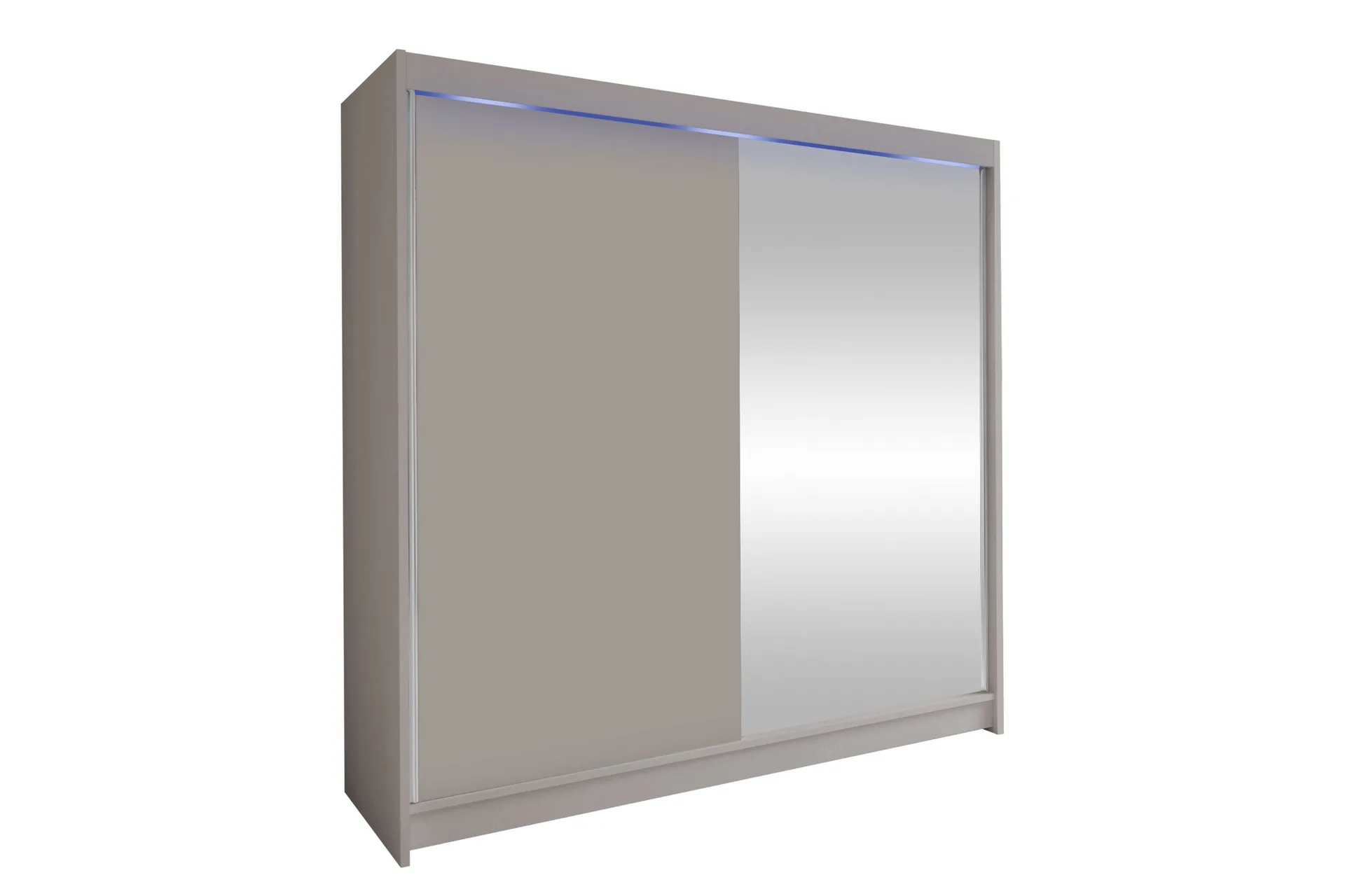 canderbury garderob m. spegel 180x215 cm - beige