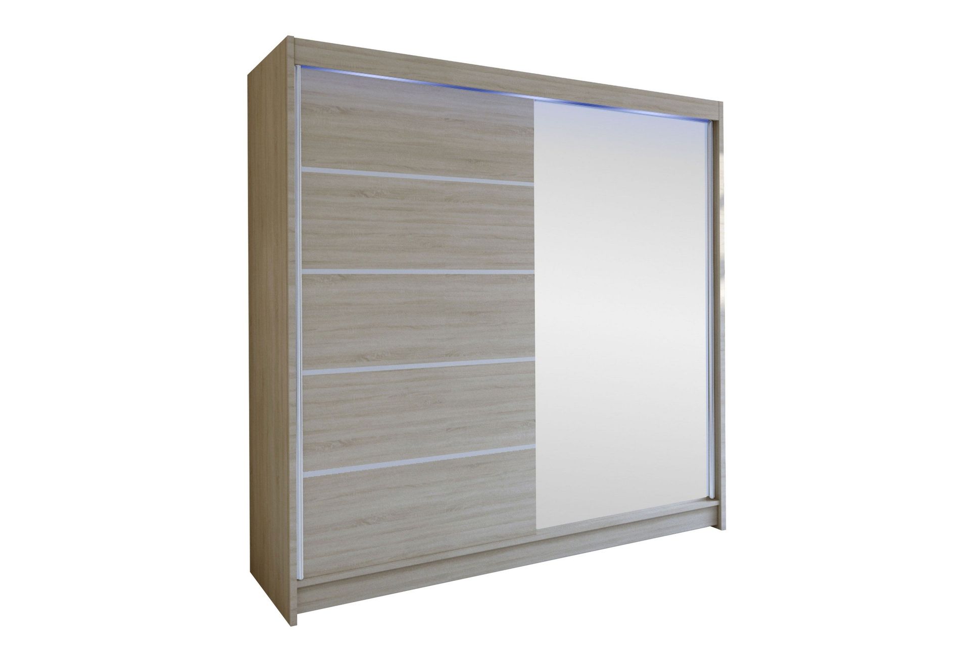 Canderbury Garderob m. Spegel 180x215 cm - Brun