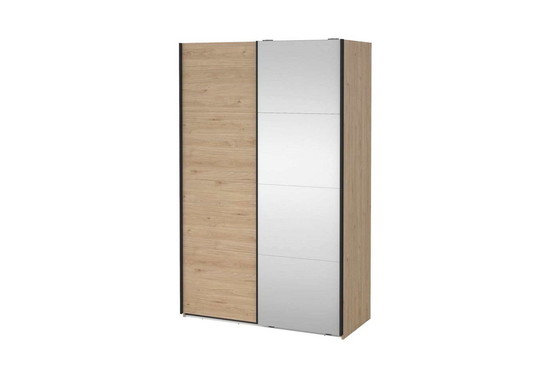 elvos garderob med spegel 139x220 cm - natur