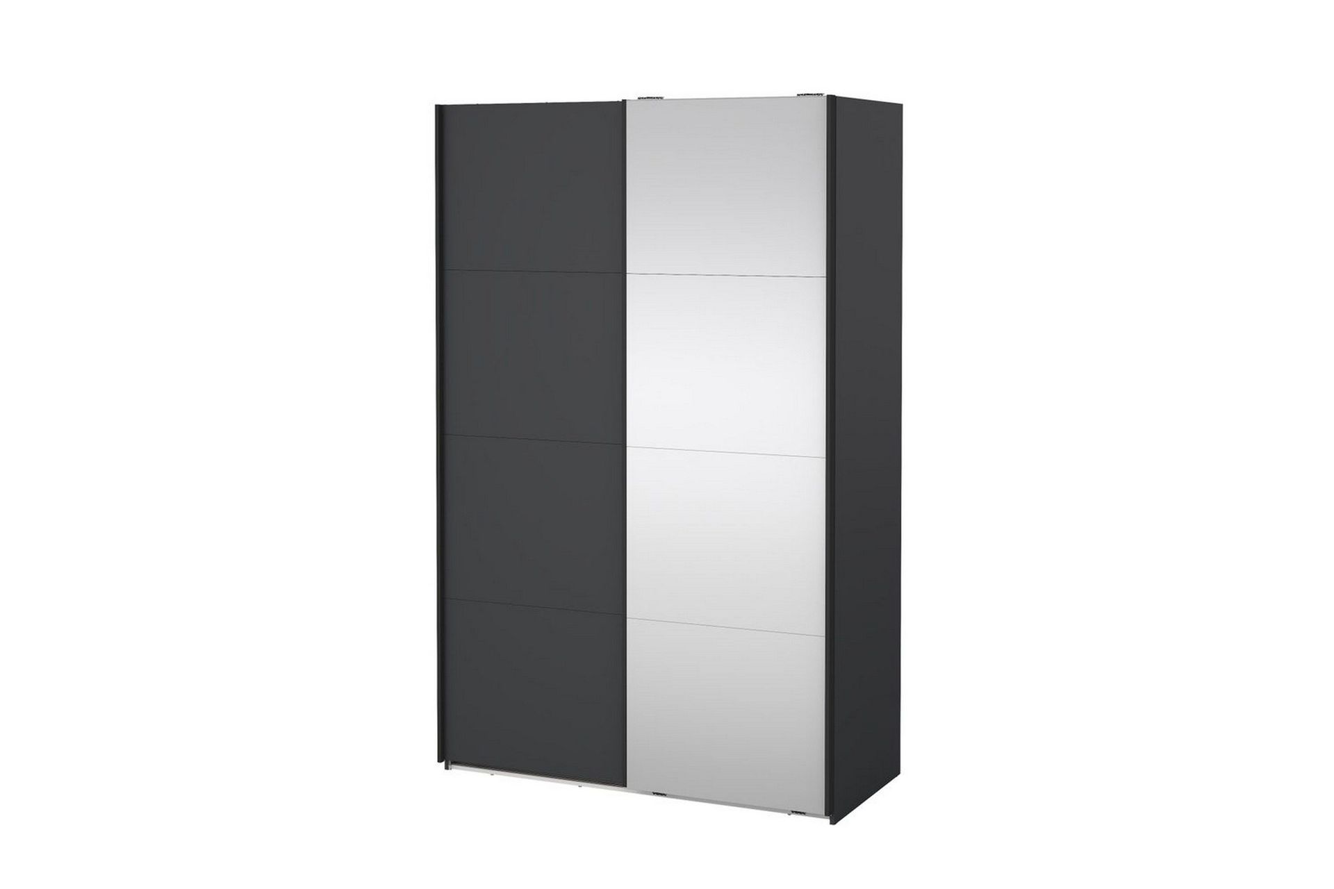 Elvos Garderob med Spegel 139x220 cm - Svart