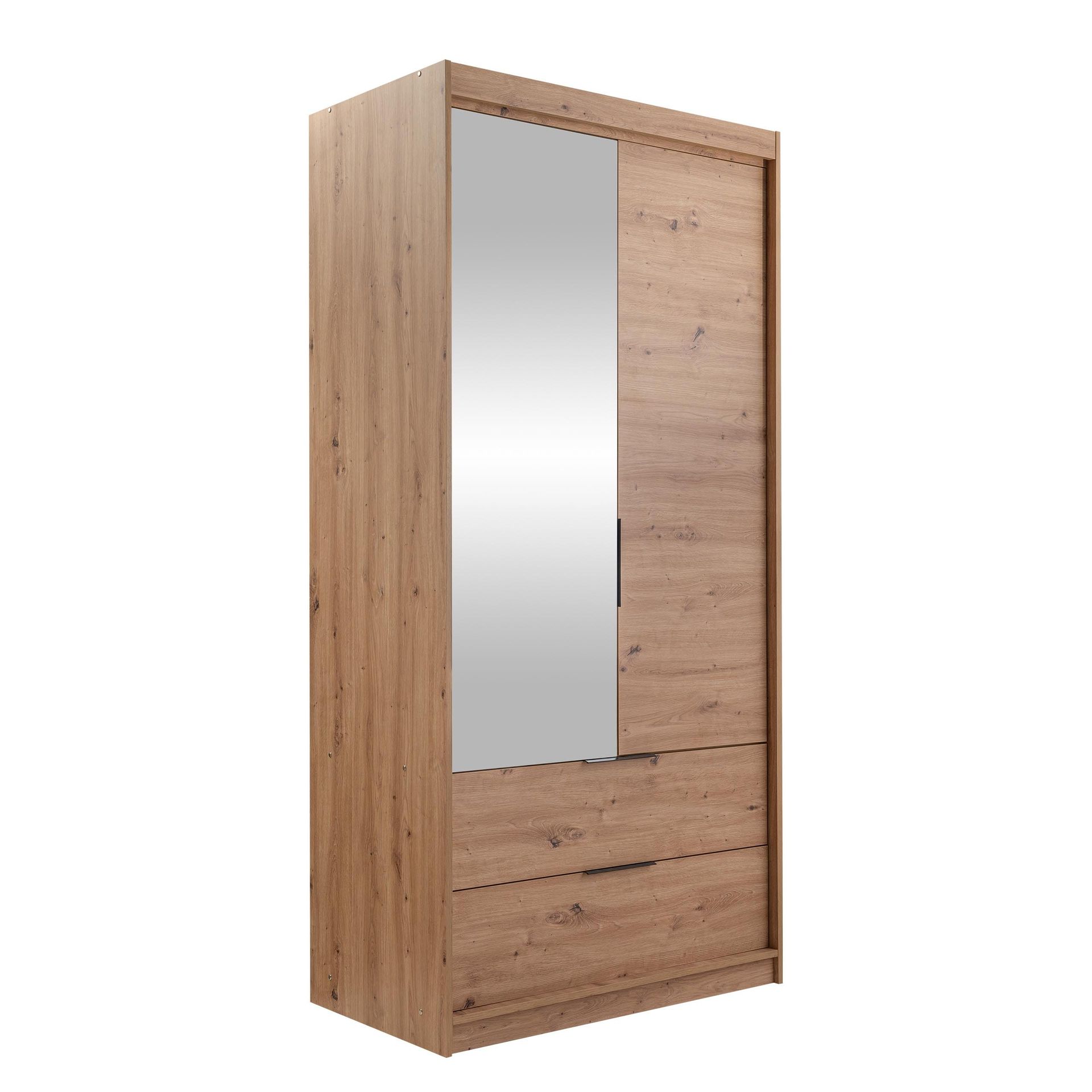 Elvyn Garderob med Spegel 103x213 cm - Brun