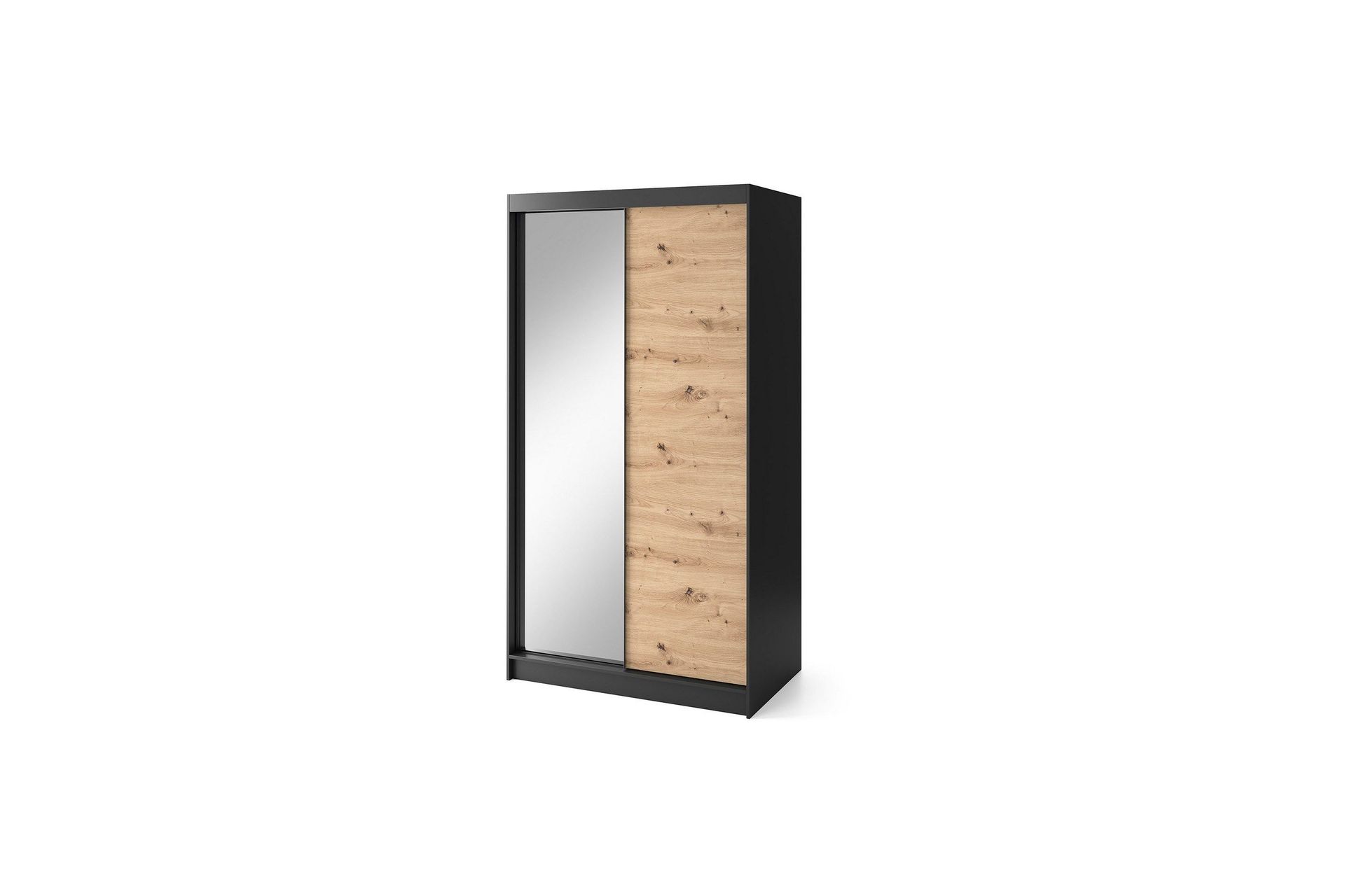 Esville Garderob med Spegel 120x220 cm - Brun