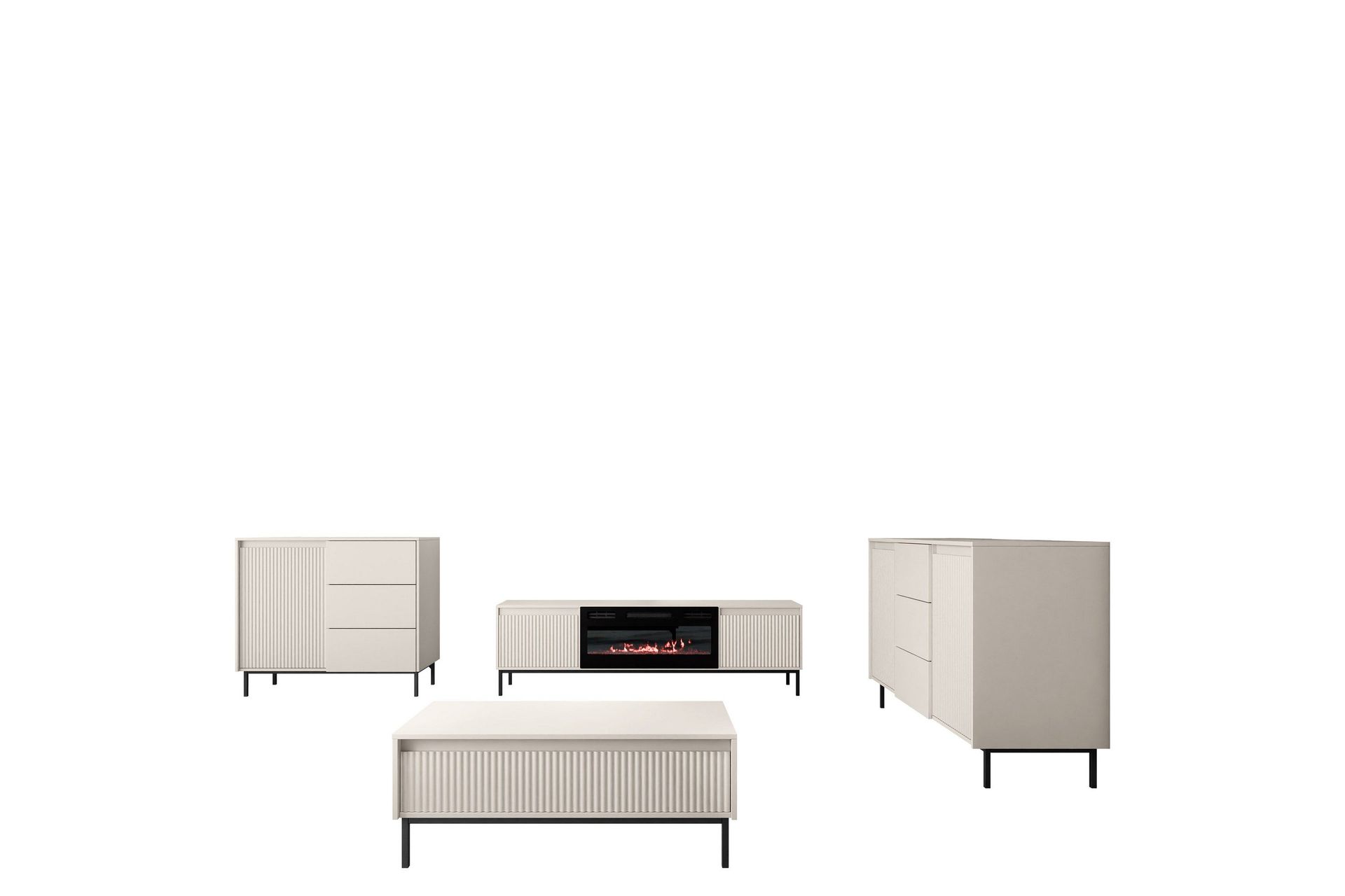 Bjurholm Möbelset För Vardagsrum - Beige