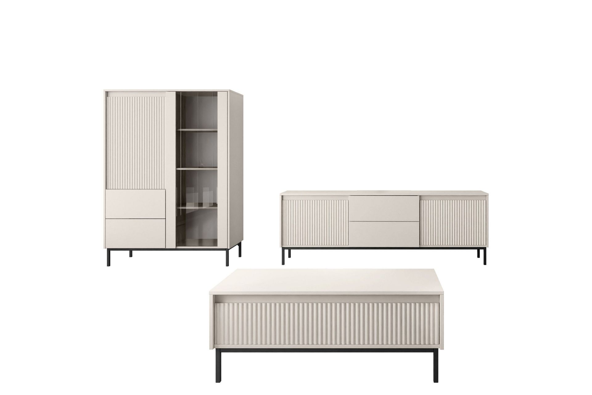 Bjurholm Möbelset För Vardagsrum - Beige