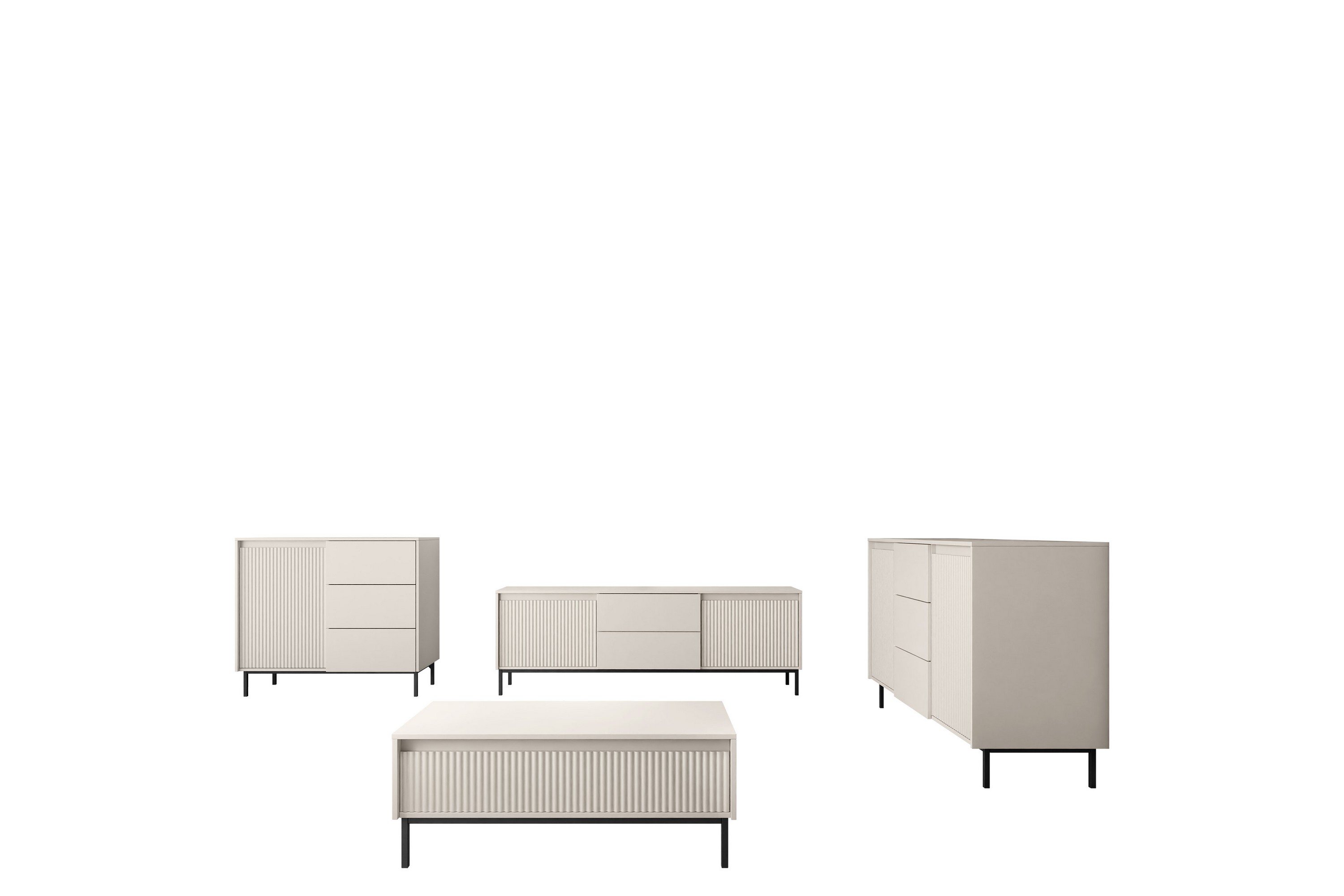 Bjurholm Möbelset För Vardagsrum Beige