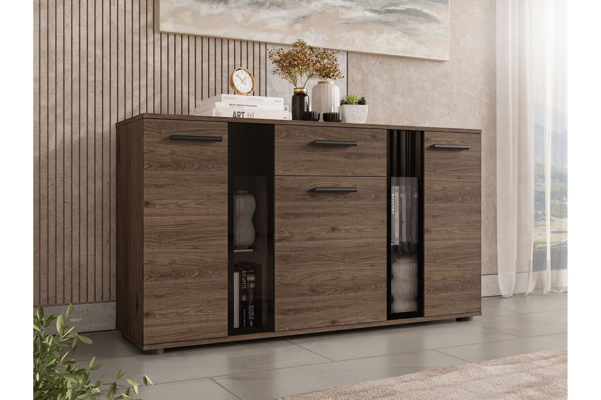 Bunta Sk&auml;nk 141x41 cm - Brun/Vit