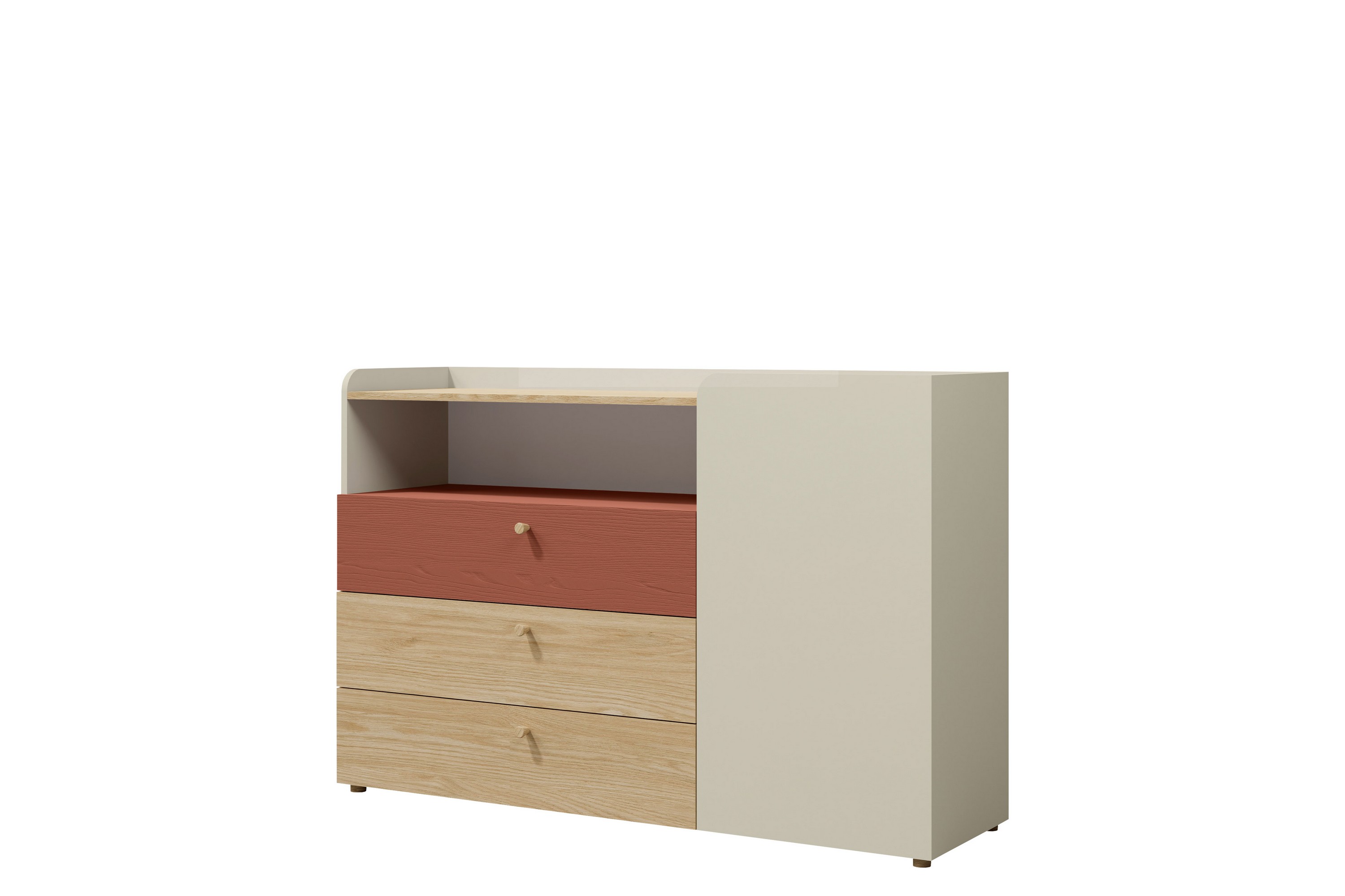 Buhan Byrå140 cm Beige/Brun