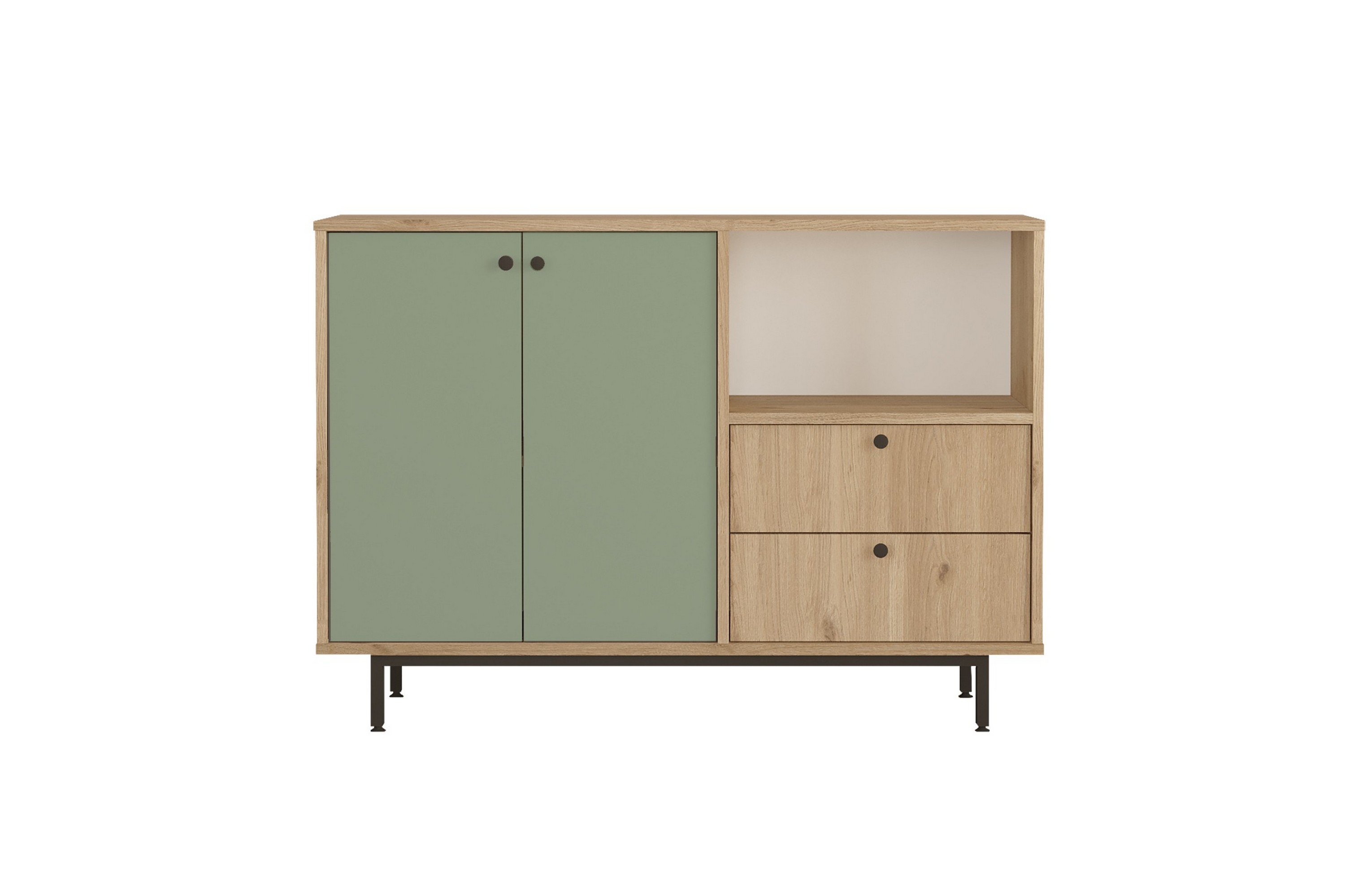 ByråDonae 120 cm Ek/Grön