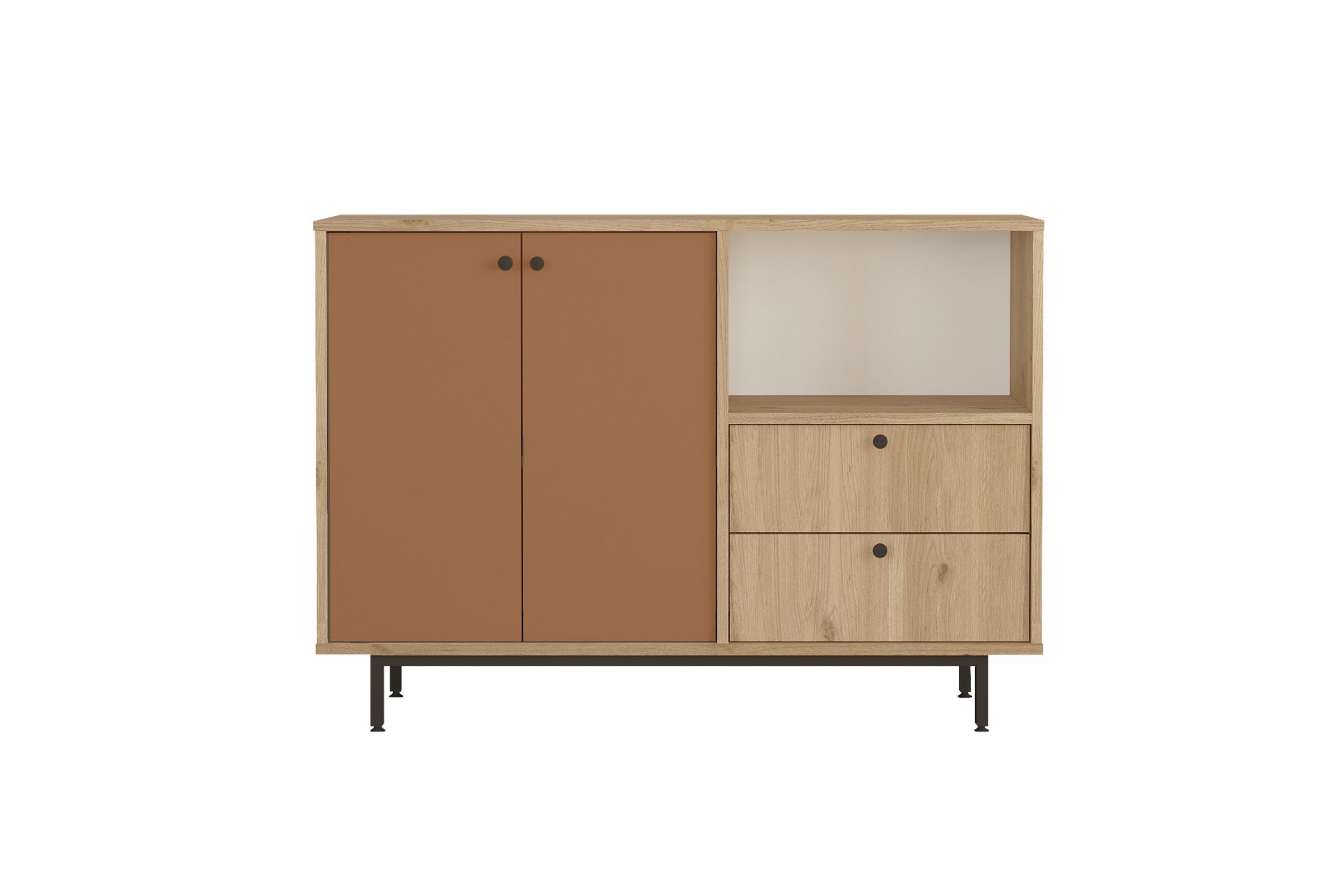ByråDonae 120 cm Ek/Röd