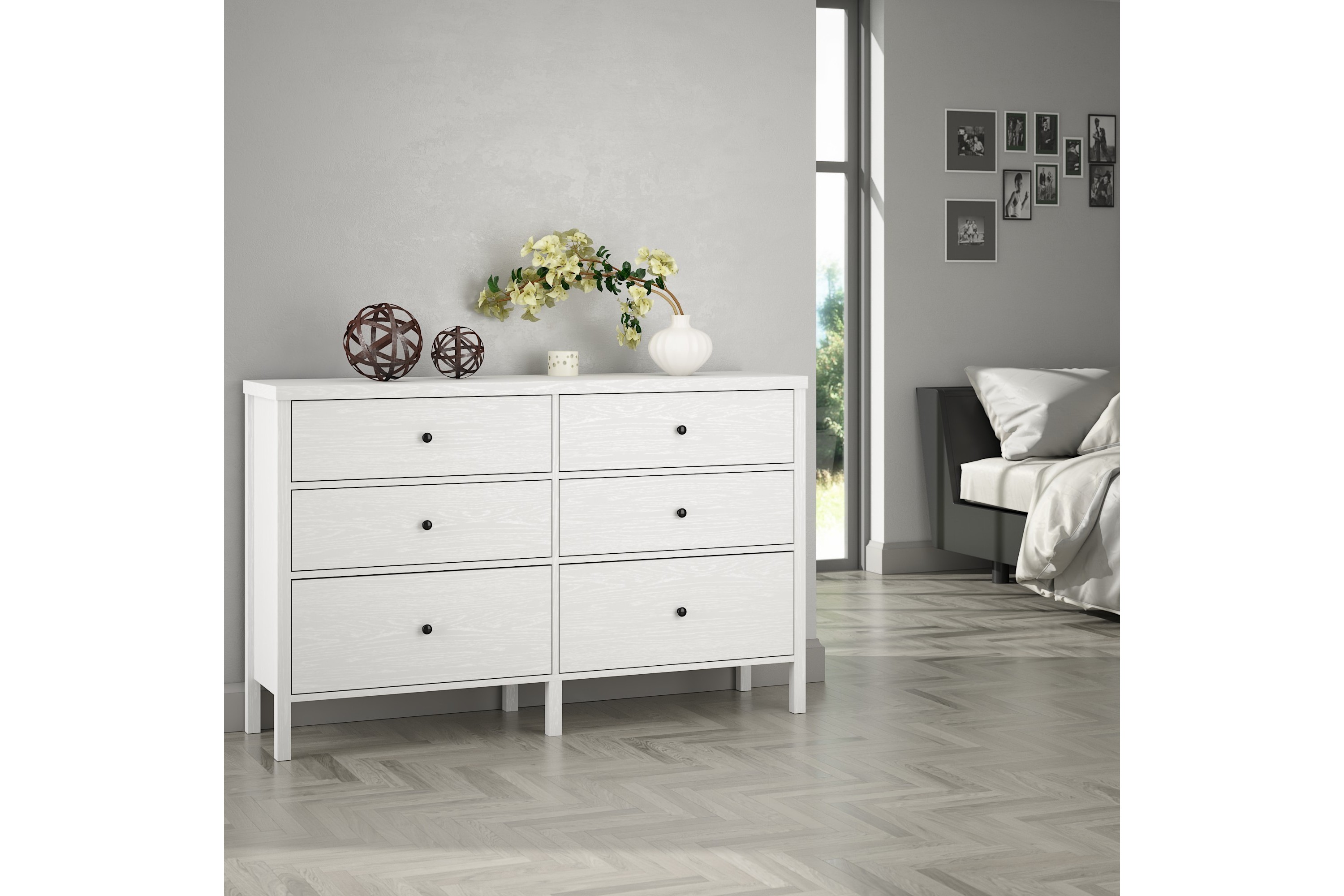 ByråElspet 154 cm Brun/Vit