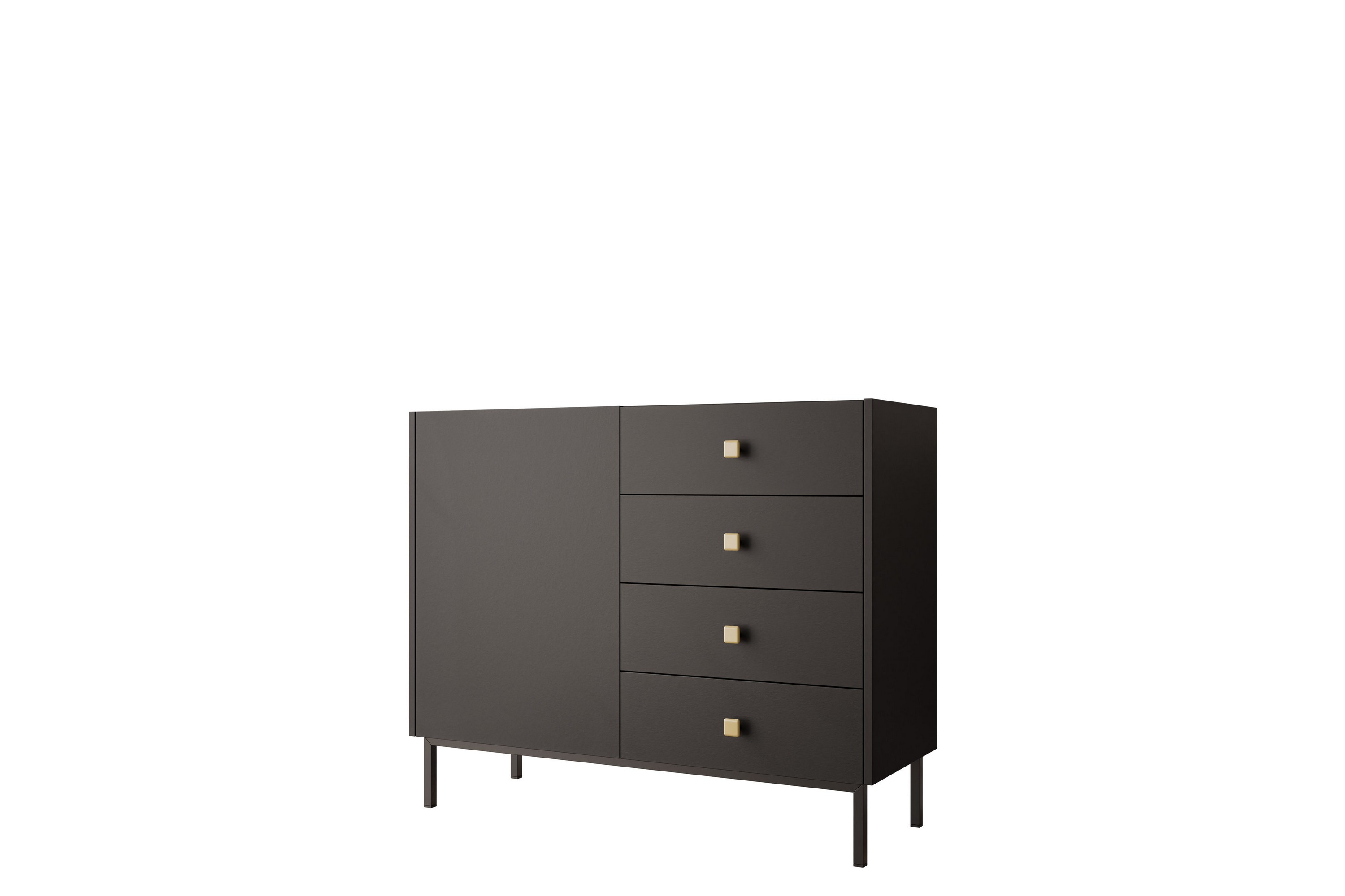 ByråHermann 100 cm Svart