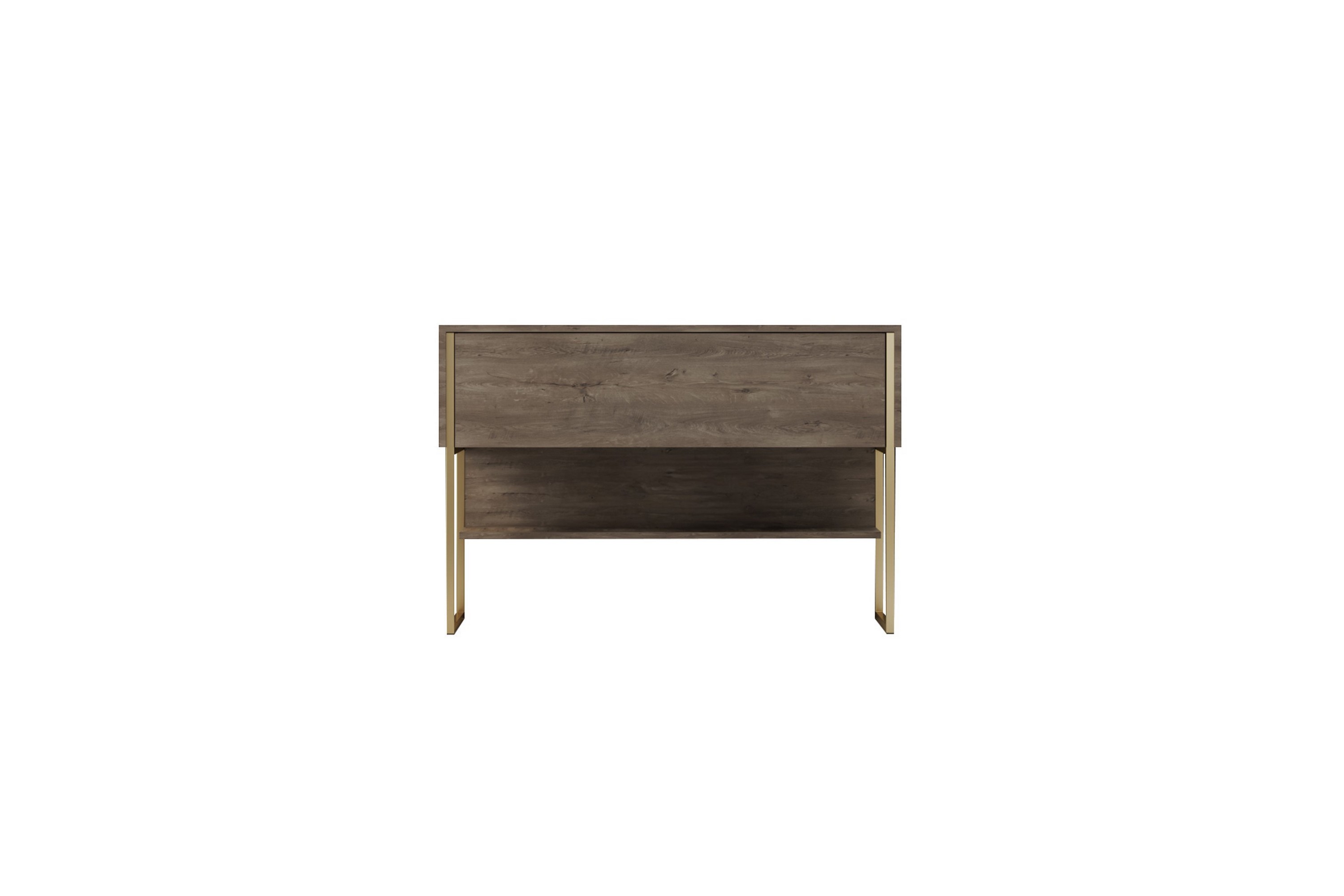 ByråLuxe 120 cm Guld/Valnöt