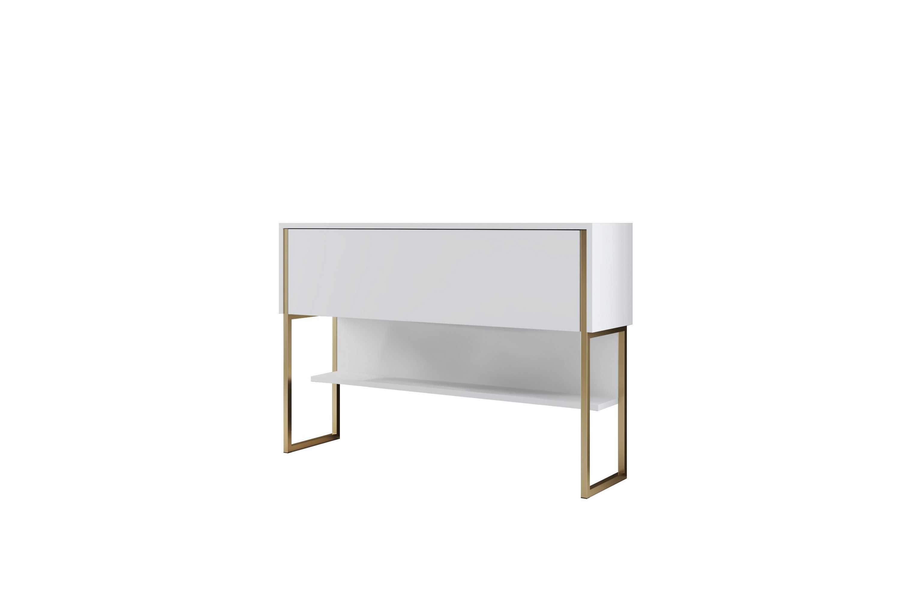 ByråLuxe 120 cm Guld/Vit