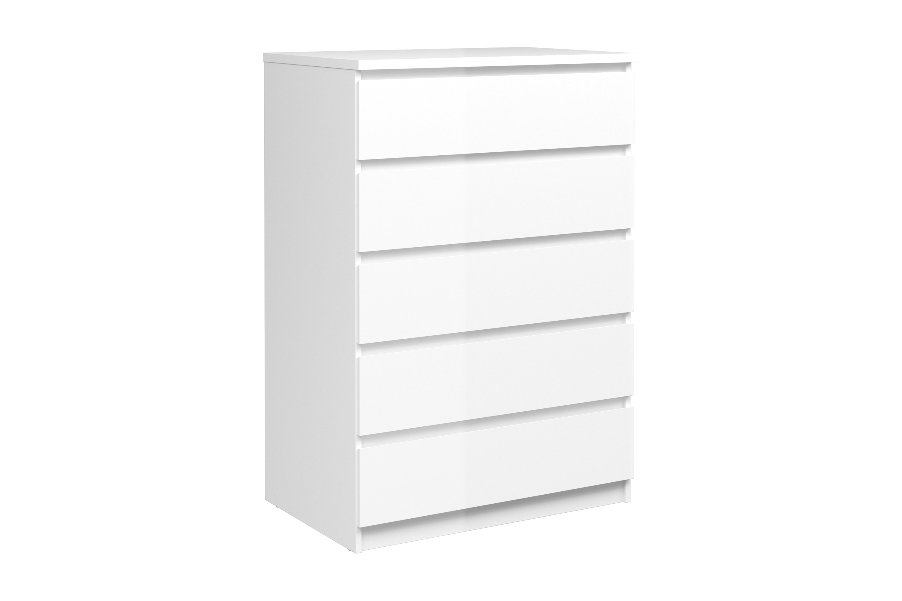 ByråLerna 77 cm 5 Lådor VitHögglans