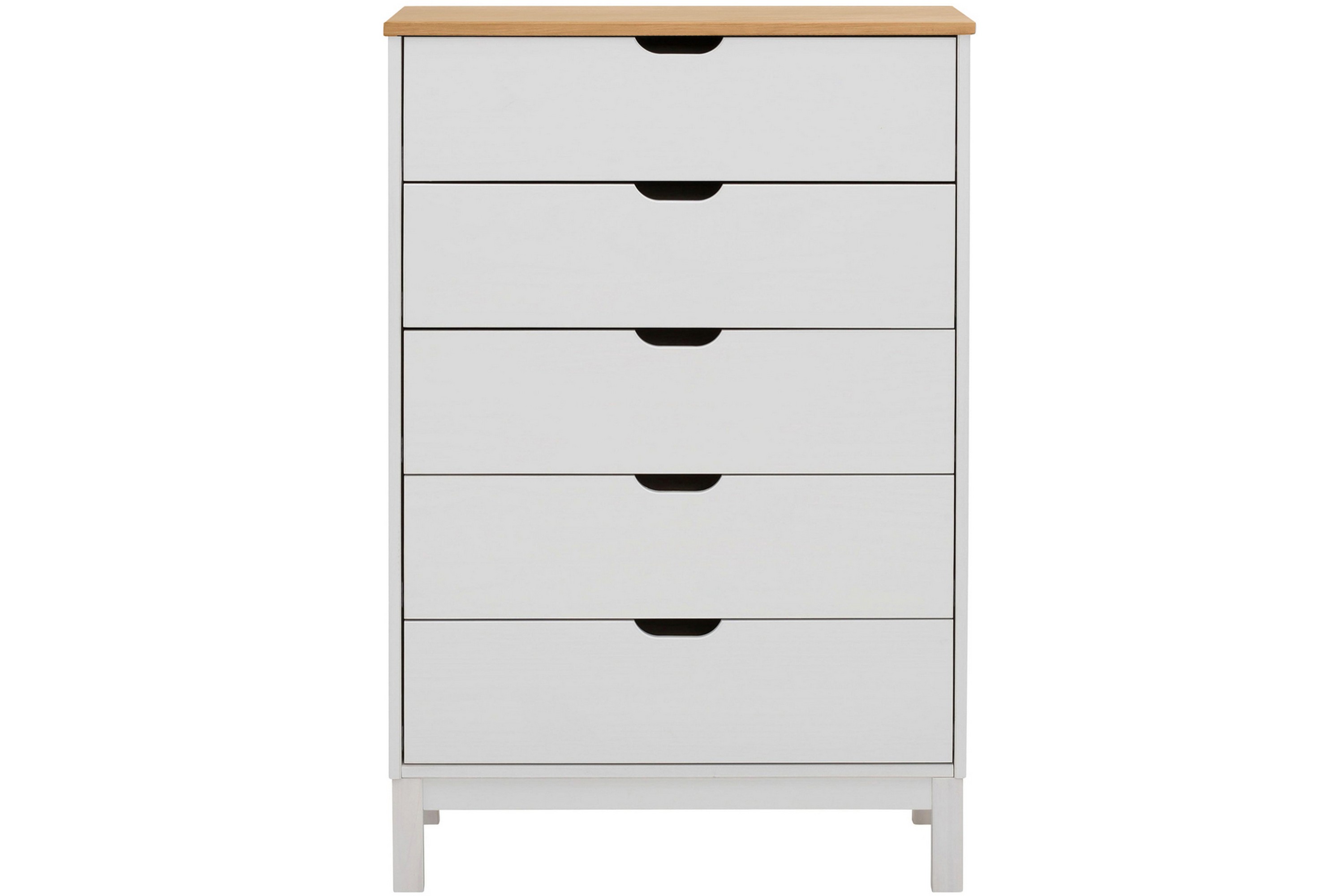 ByråPotenza 76x39 cm 5 Lådor Vit