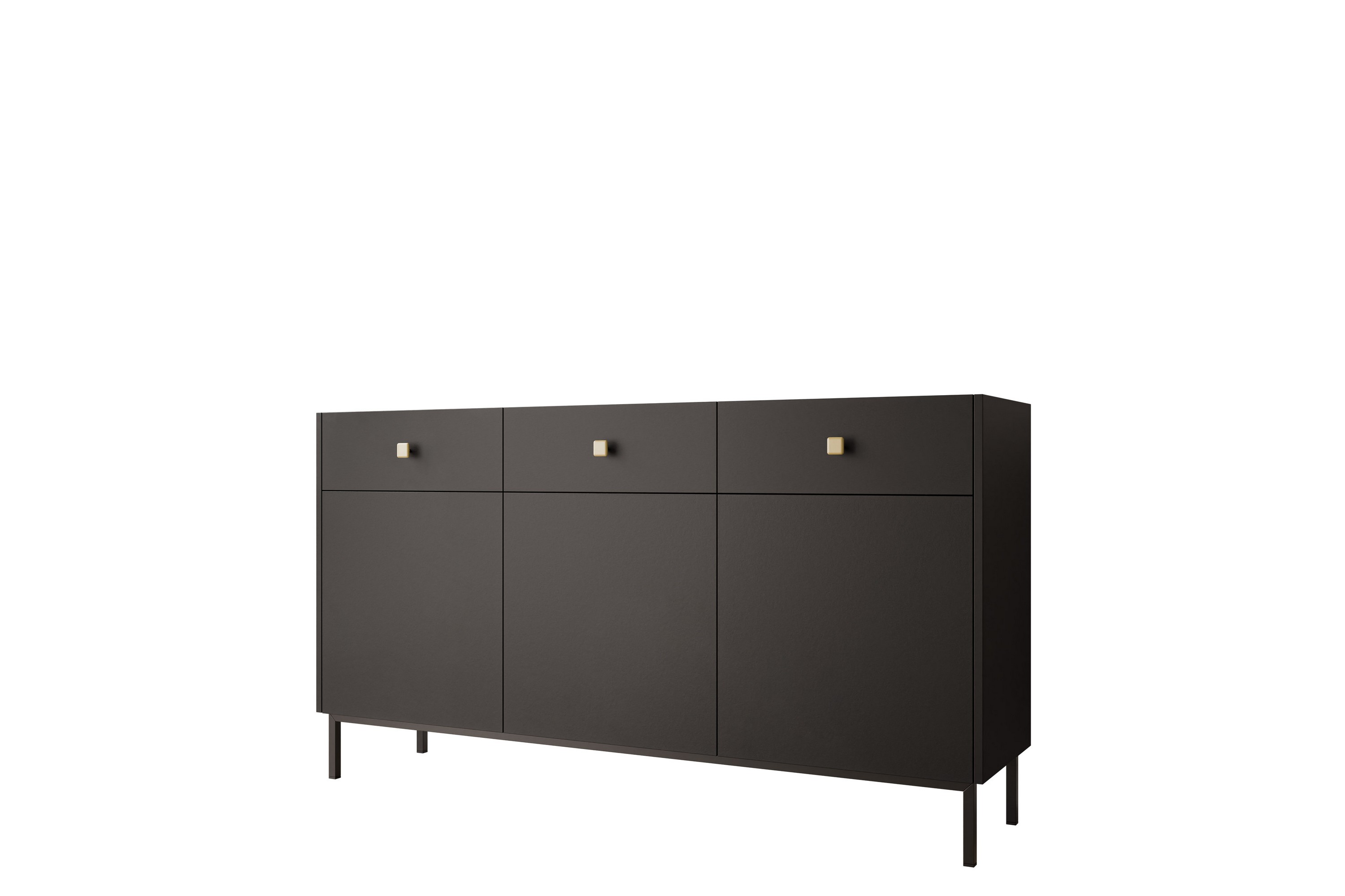 ByråHermann 155 cm Svart