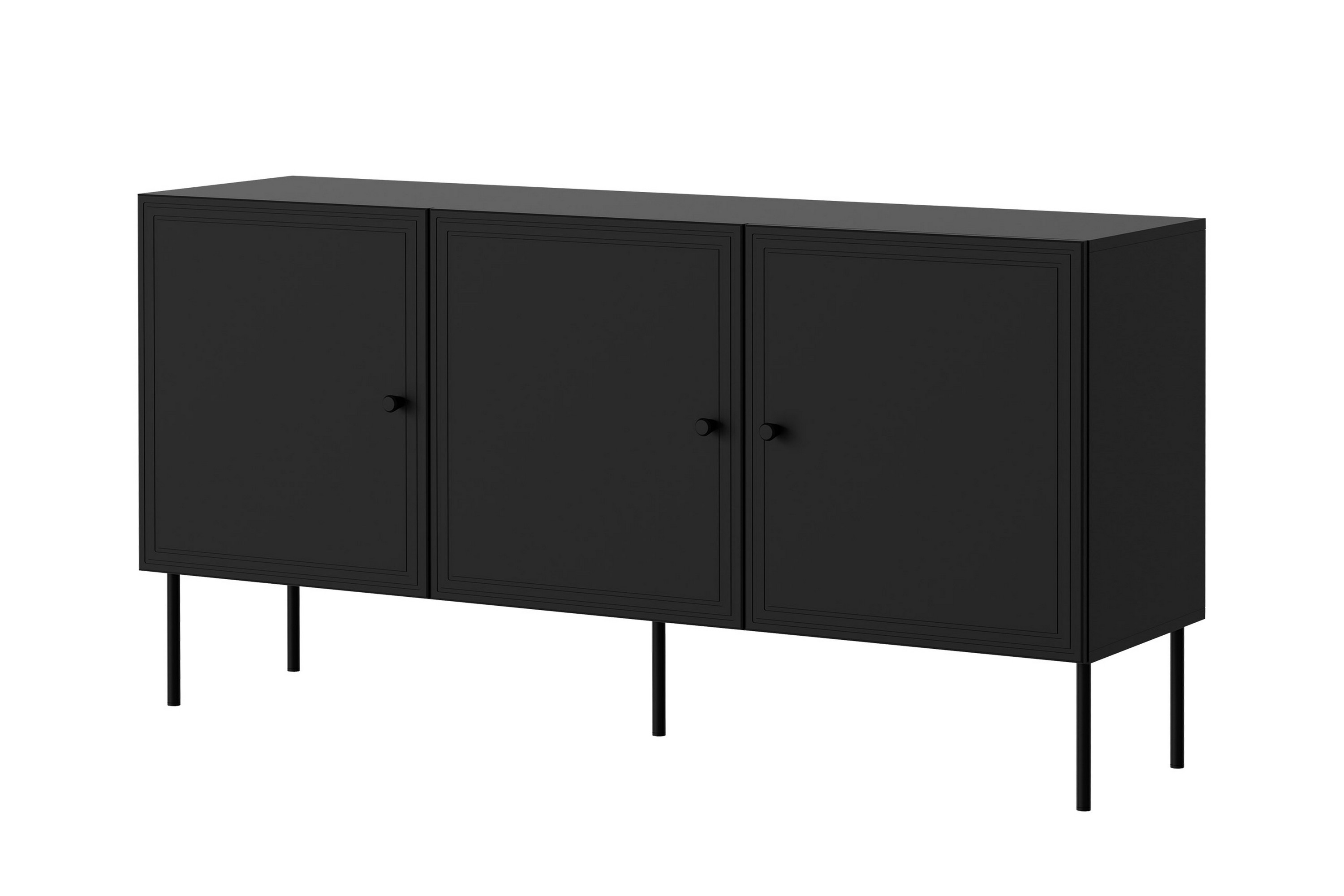 ByråLaholm 151 cm Svart