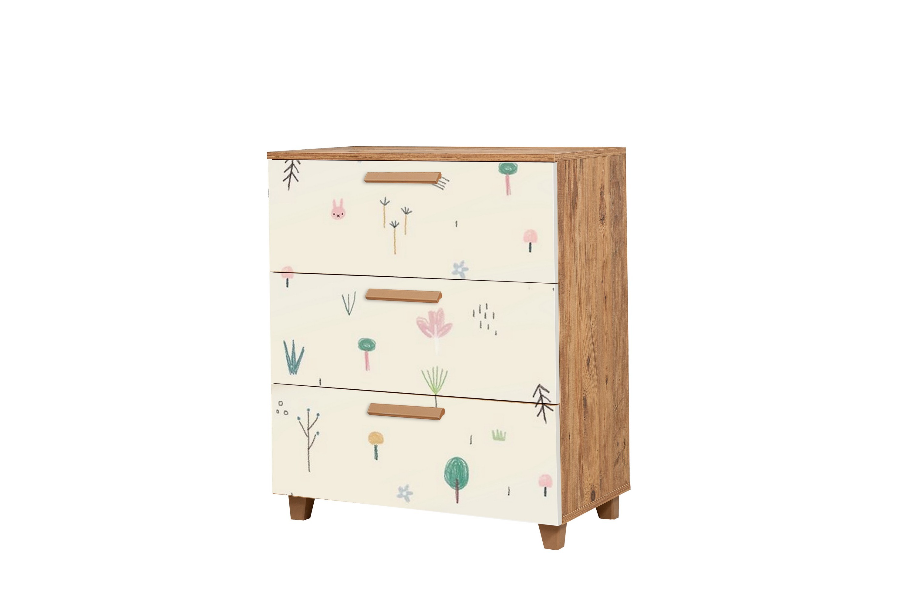 ByråLeva 80x95 cm Brun/Vit Hanah Home