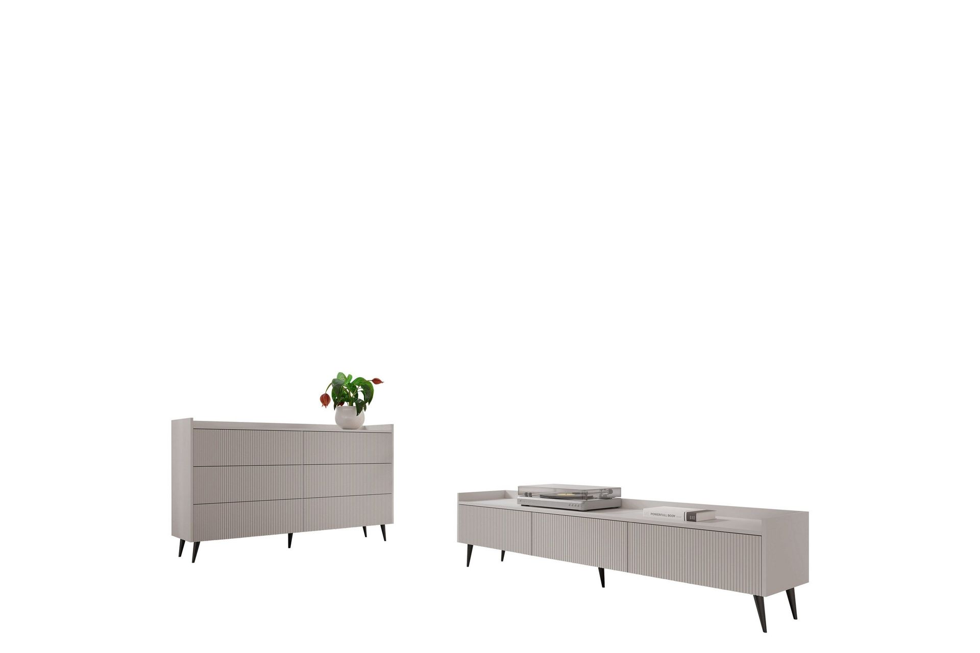 Chiku Möbelset För Vardagsrum - Beige