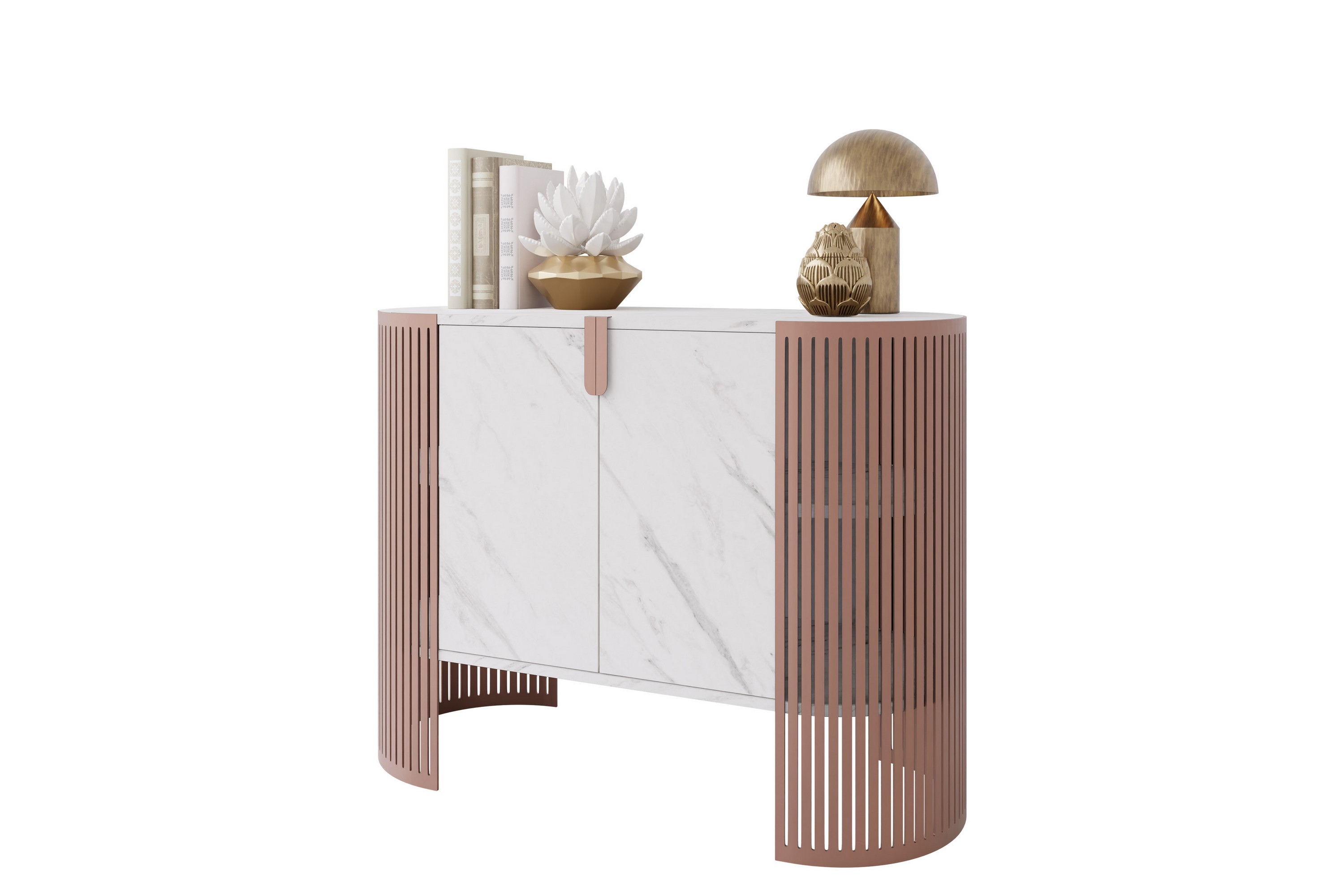 friend skänk 120x40 cm - rosa/vit