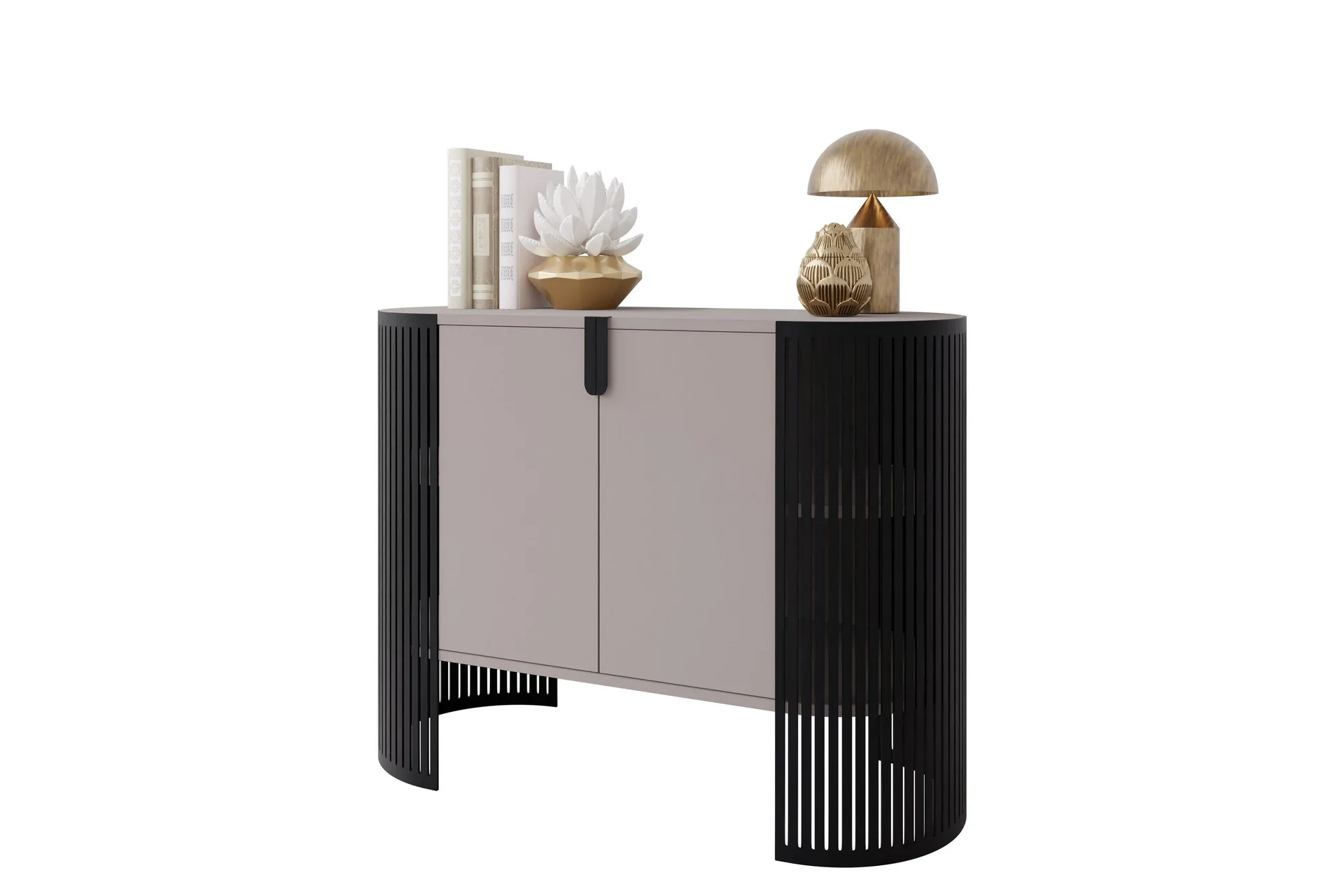 friend skänk 120x40 cm - svart/beige