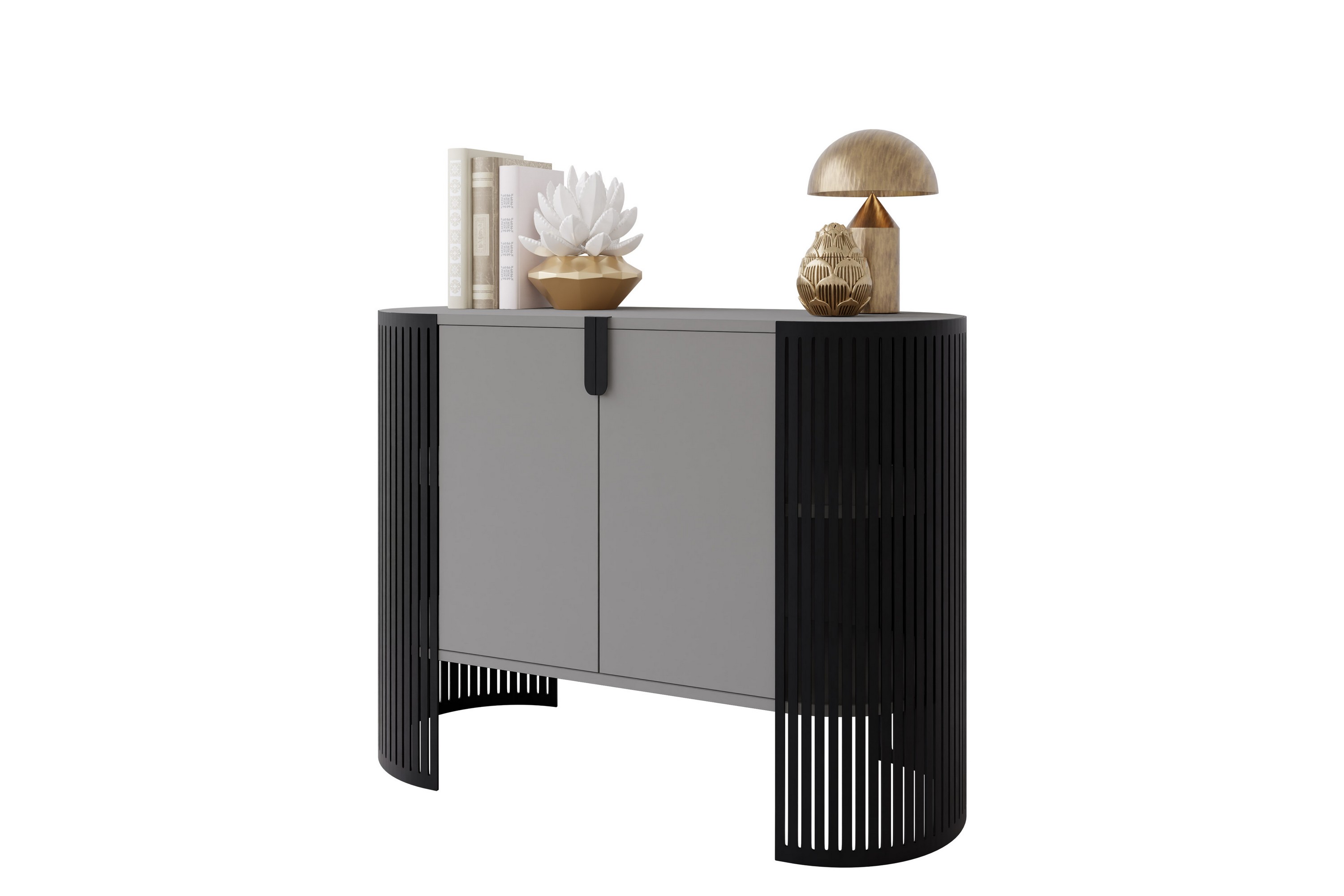 friend skänk 120x40 cm - svart/grå