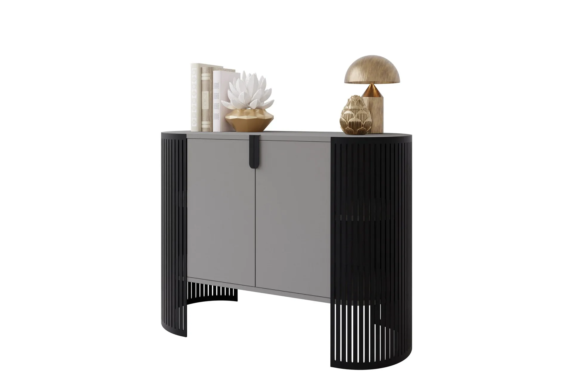 friend skänk 120x40 cm - svart/grå