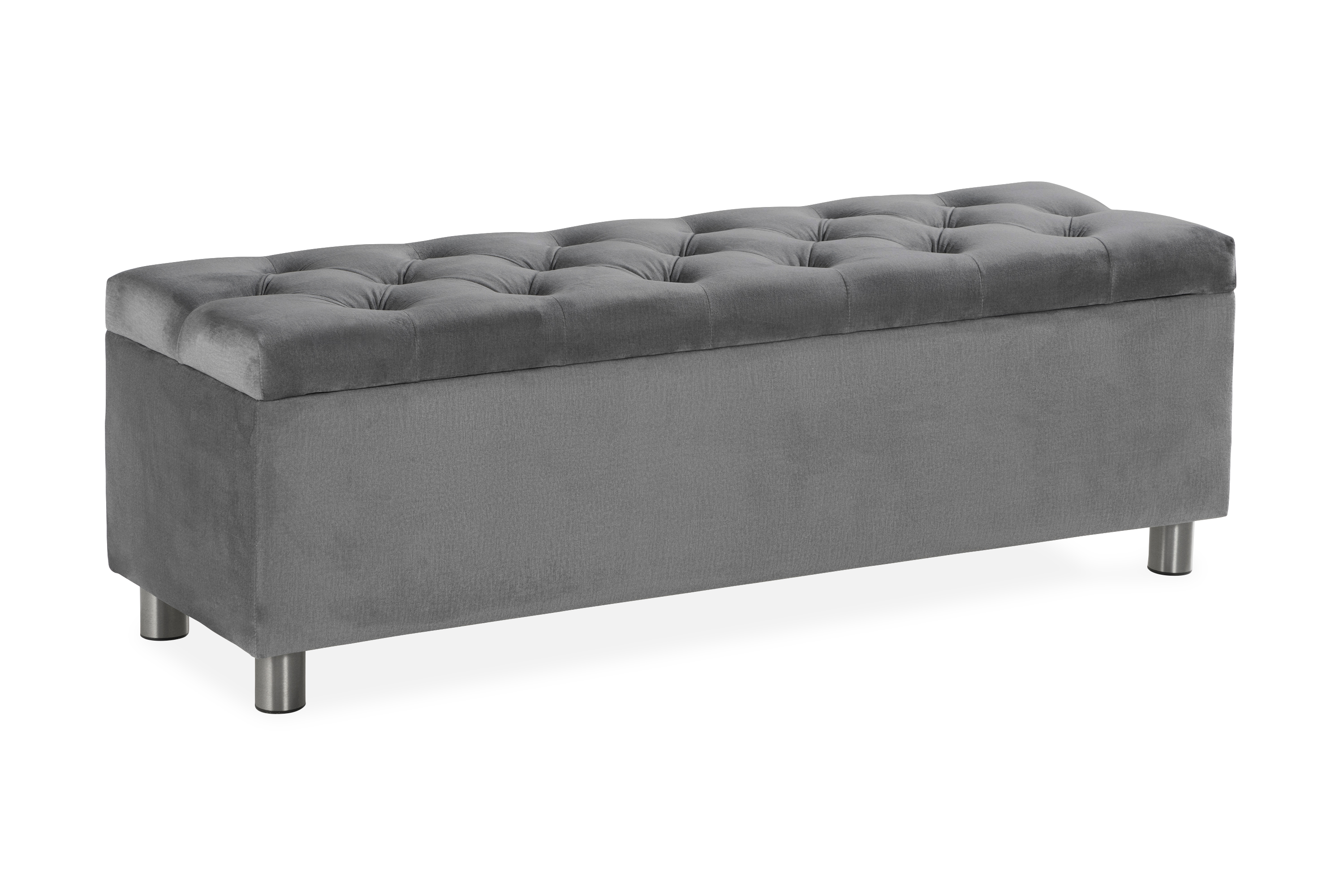 sängkista rebeca 140 cm - grå