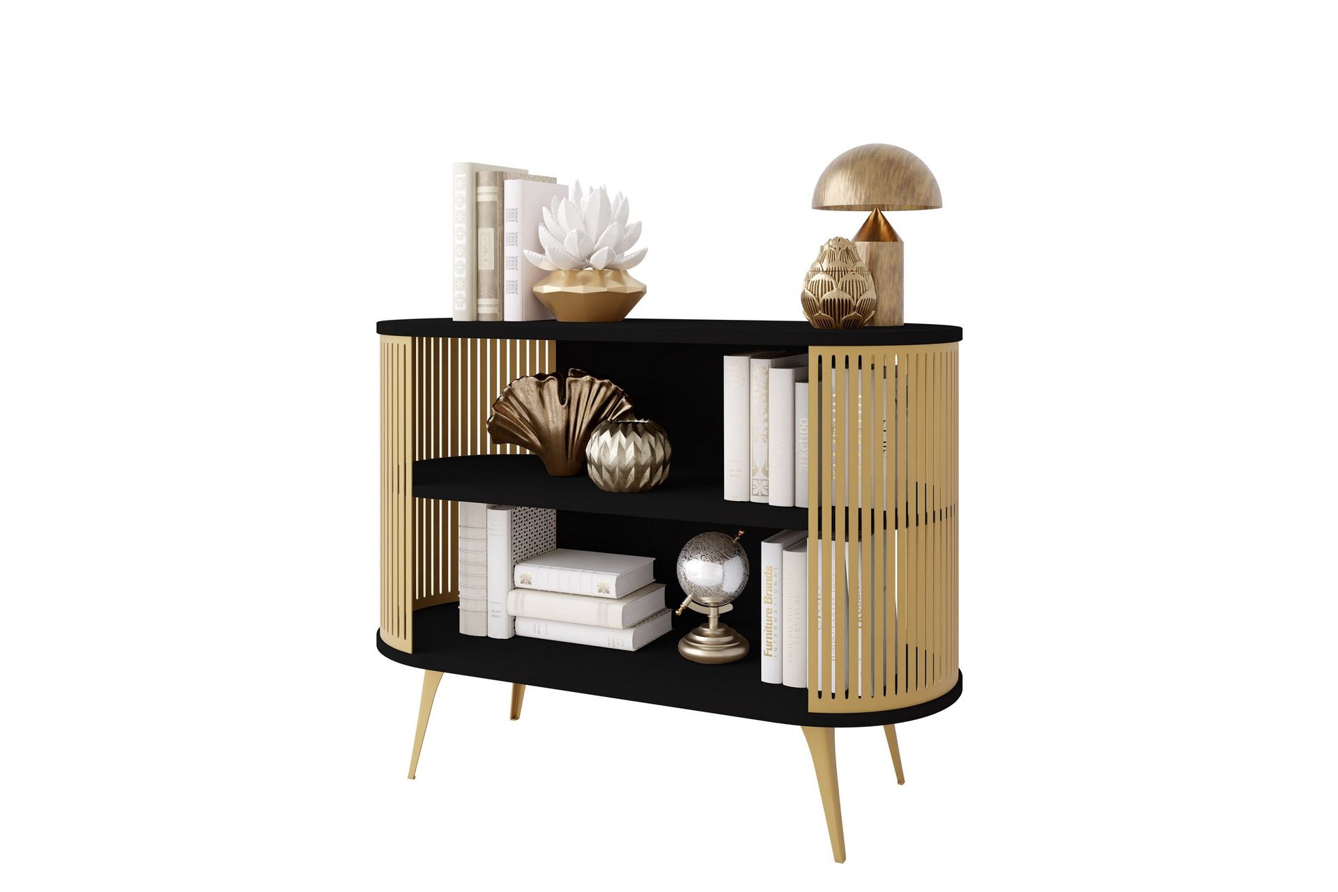 Galia Sk&auml;nk 120x40 cm - Guld/Svart
