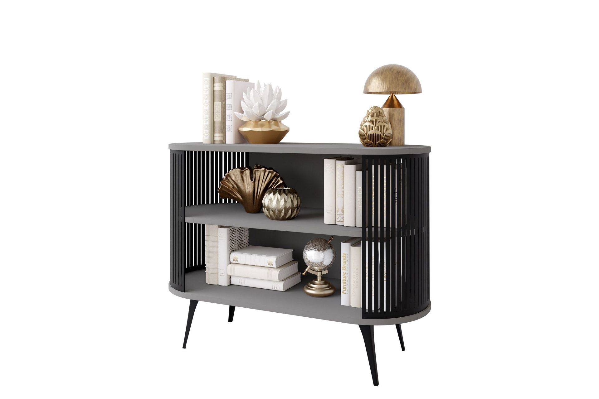 Galia Sk&auml;nk 120x40 cm - Svart/Gr&aring;