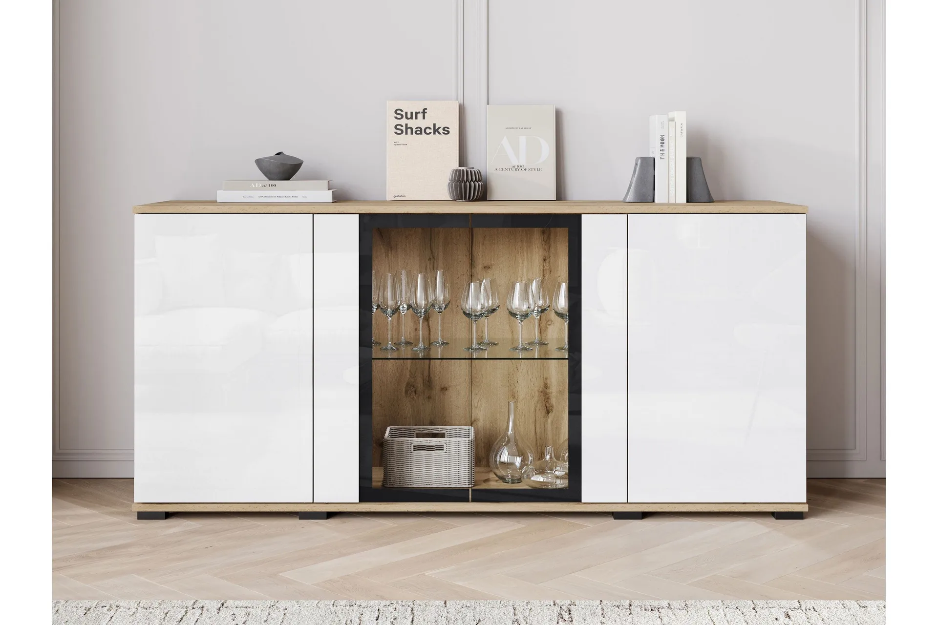 Gamal Sk&auml;nk 150x40 cm - Svart