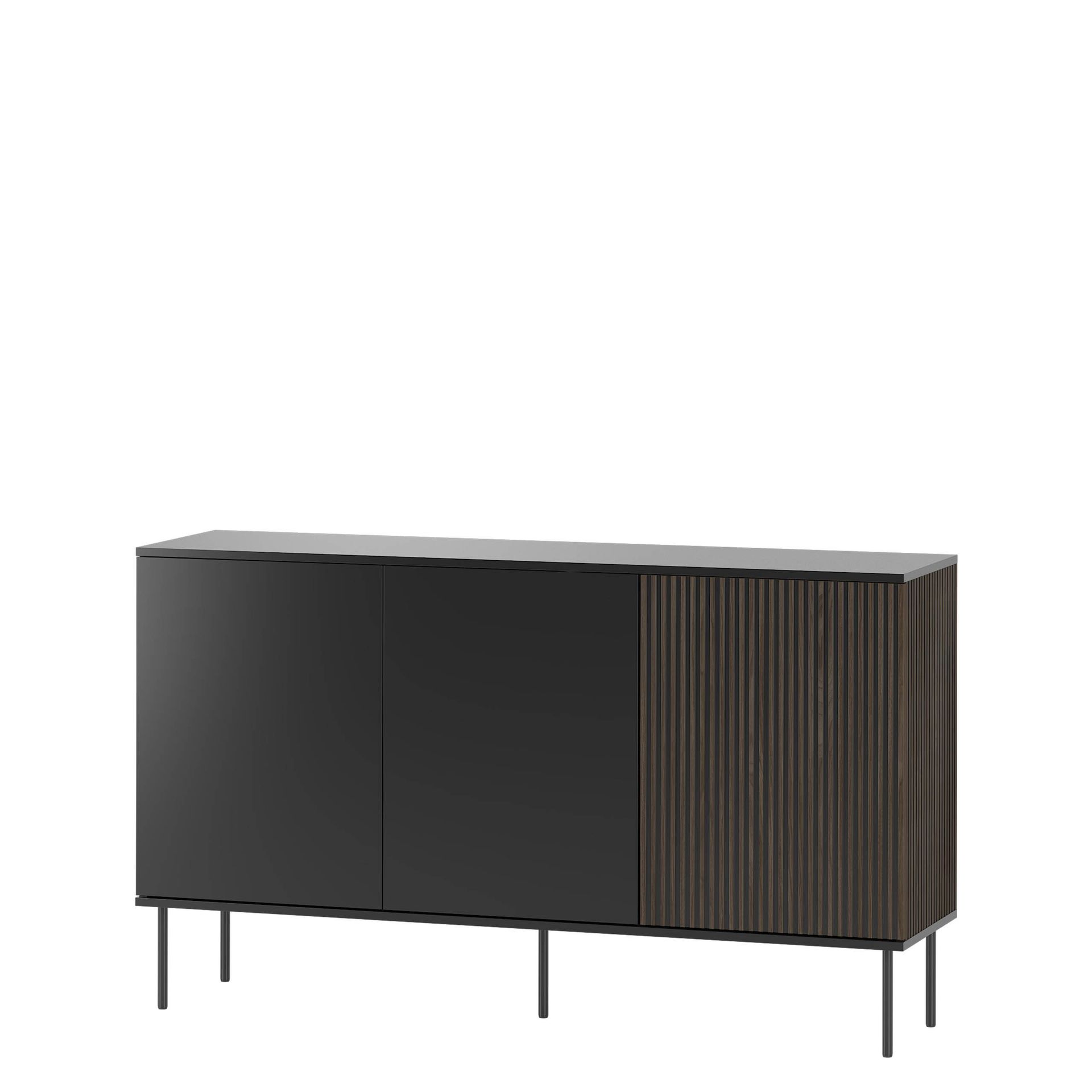 Gravendal Skänk 151x88 cm - Svart, valnöt