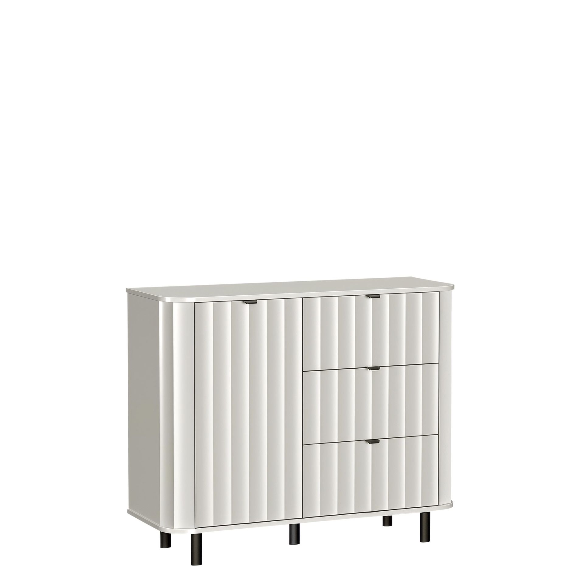 Joriel Skänk 111 cm - Vitsvart