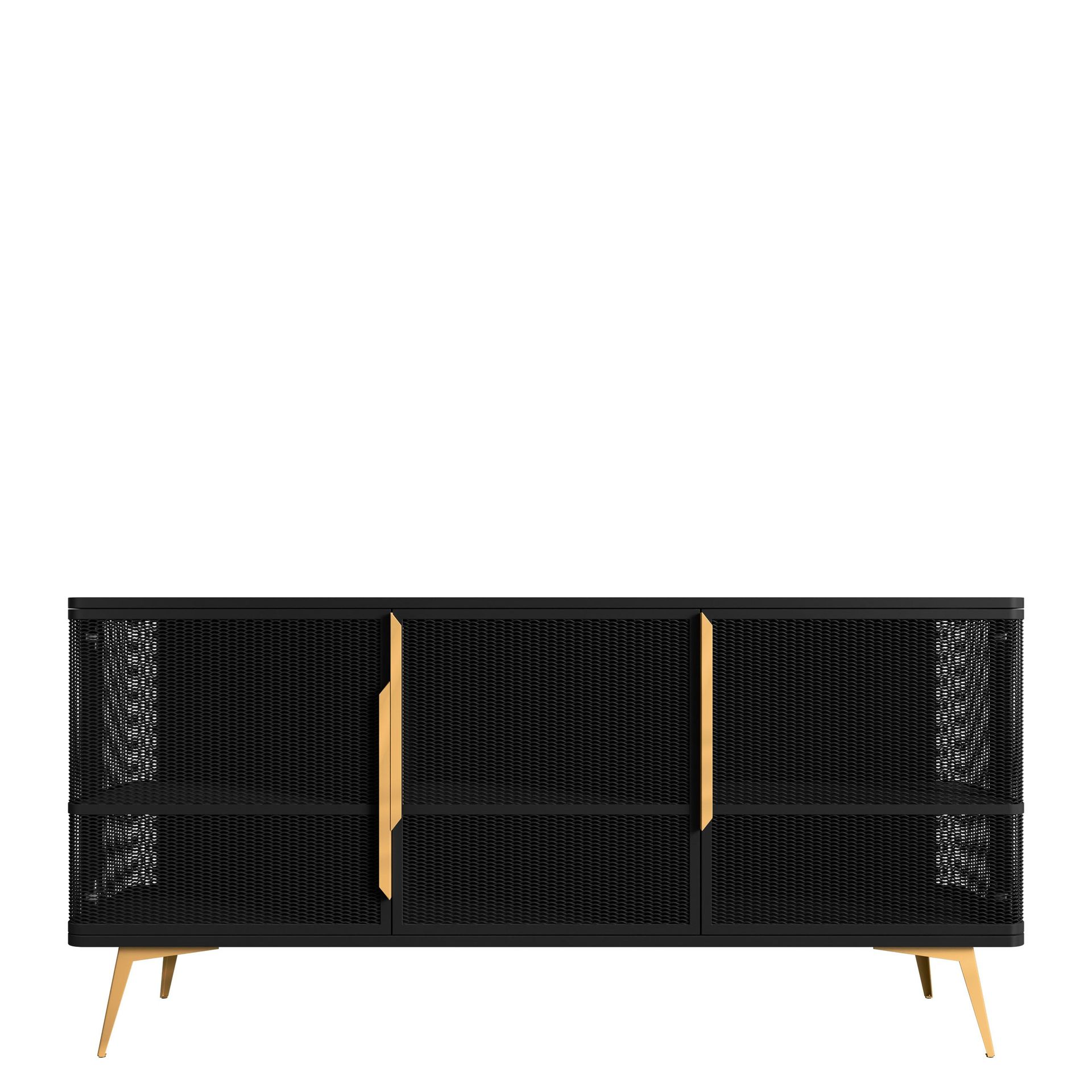 Mireva Skänk 180 cm - svart/guld