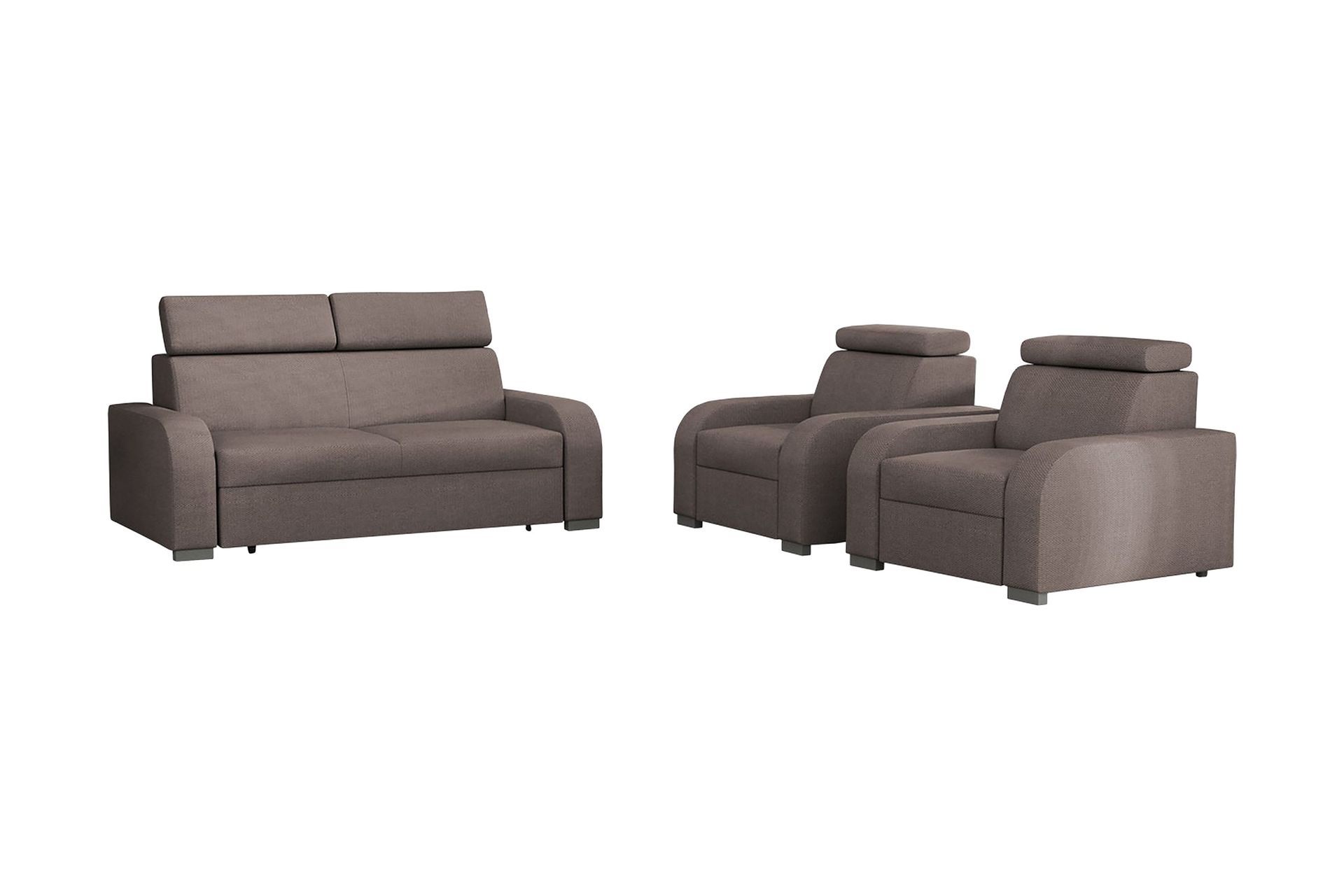 Oslo Vardagsrumsset LED-belysning - Brun