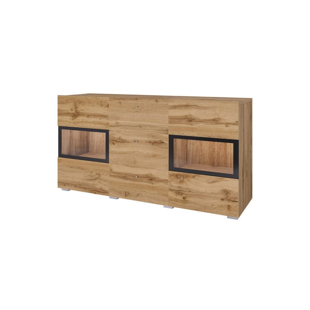 Sideboard Baros 2 D&ouml;rrar med 3 L&aring;dor - Wotan Ek