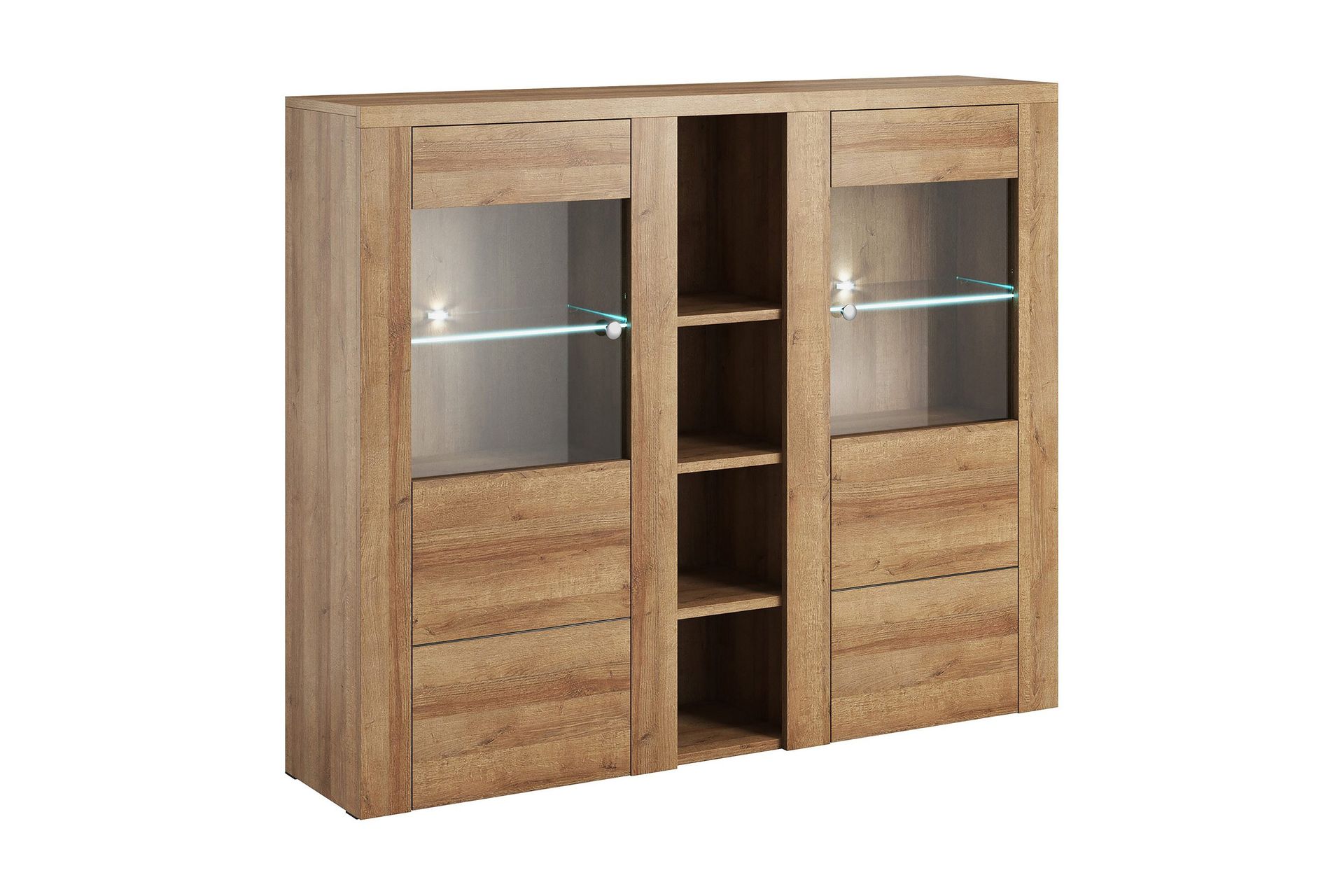 Cicely Sideboard 155 cm i Ljust Tr&auml; - Brun