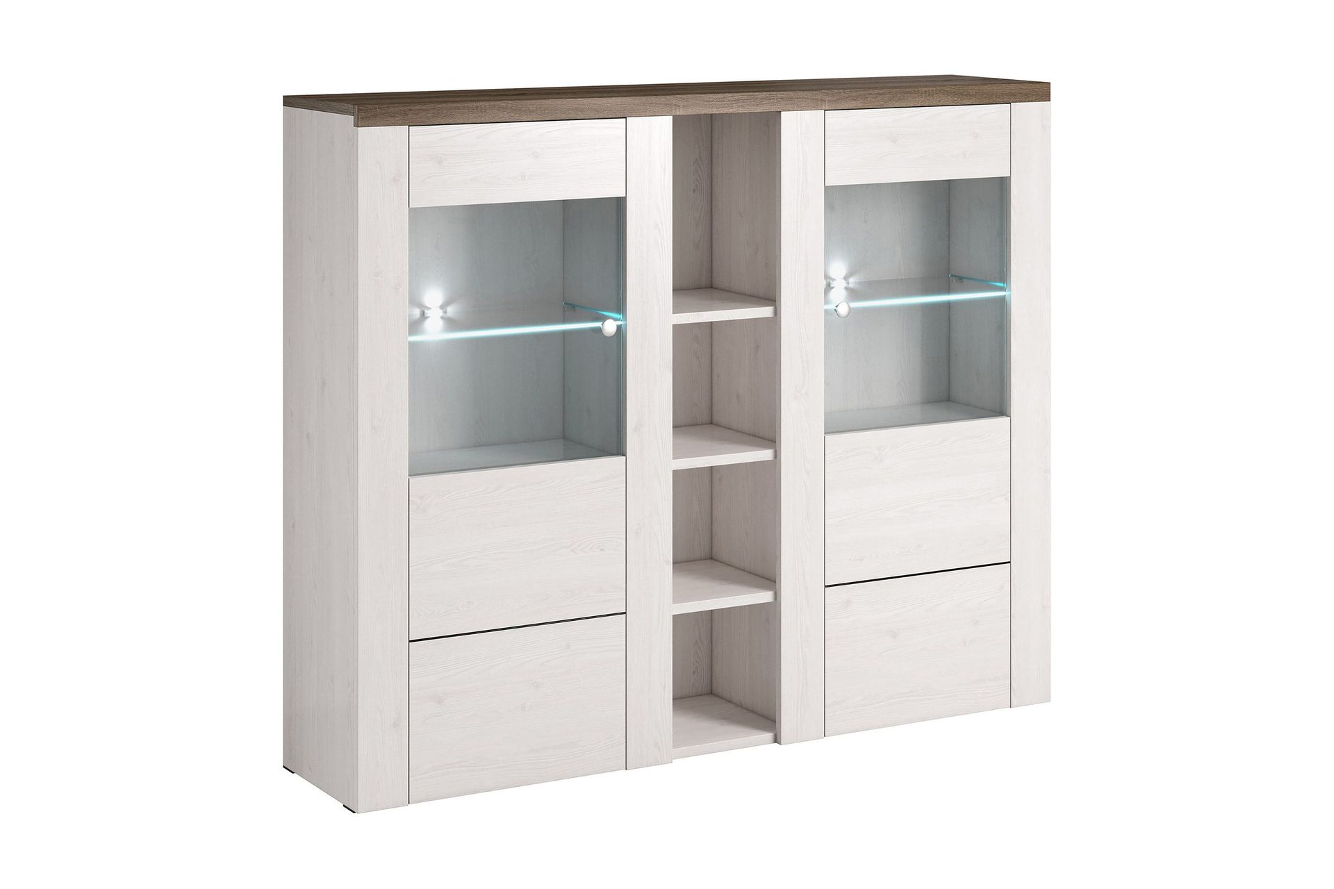 Cicely Sideboard 155 cm i M&aring;lat Tr&auml; - Vit