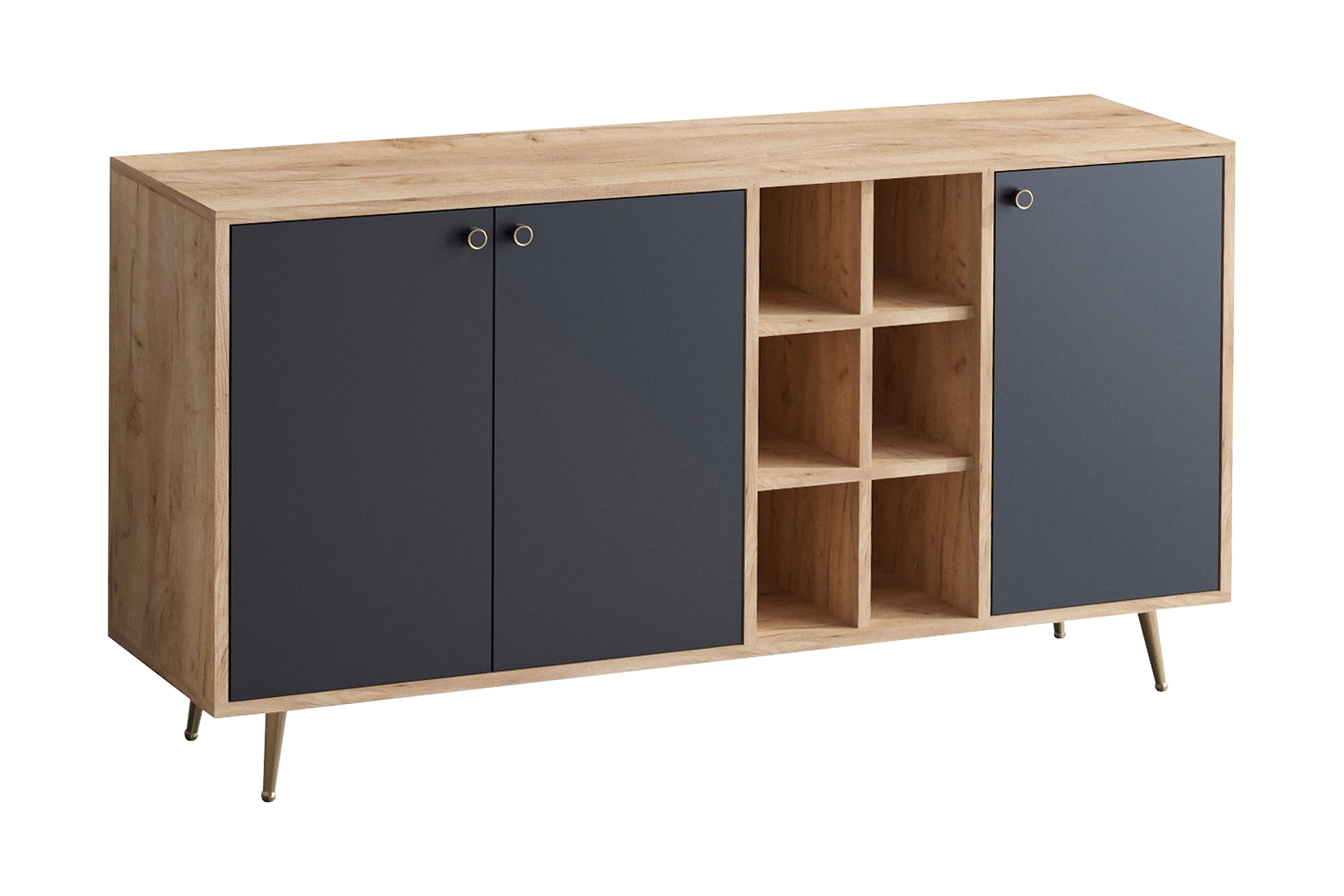 Sideboard 40x140 cm Natur/Antracit