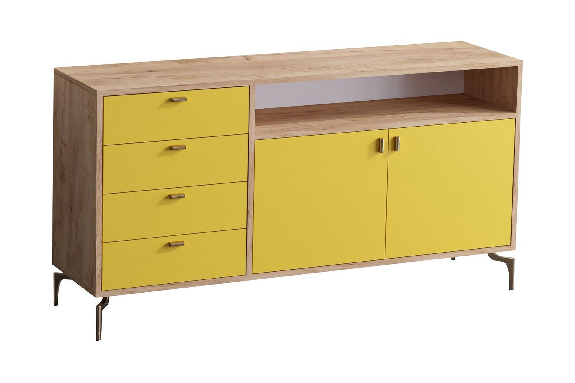 Sideboard 40x140 cm - Natur/Gr&ouml;n/Lila