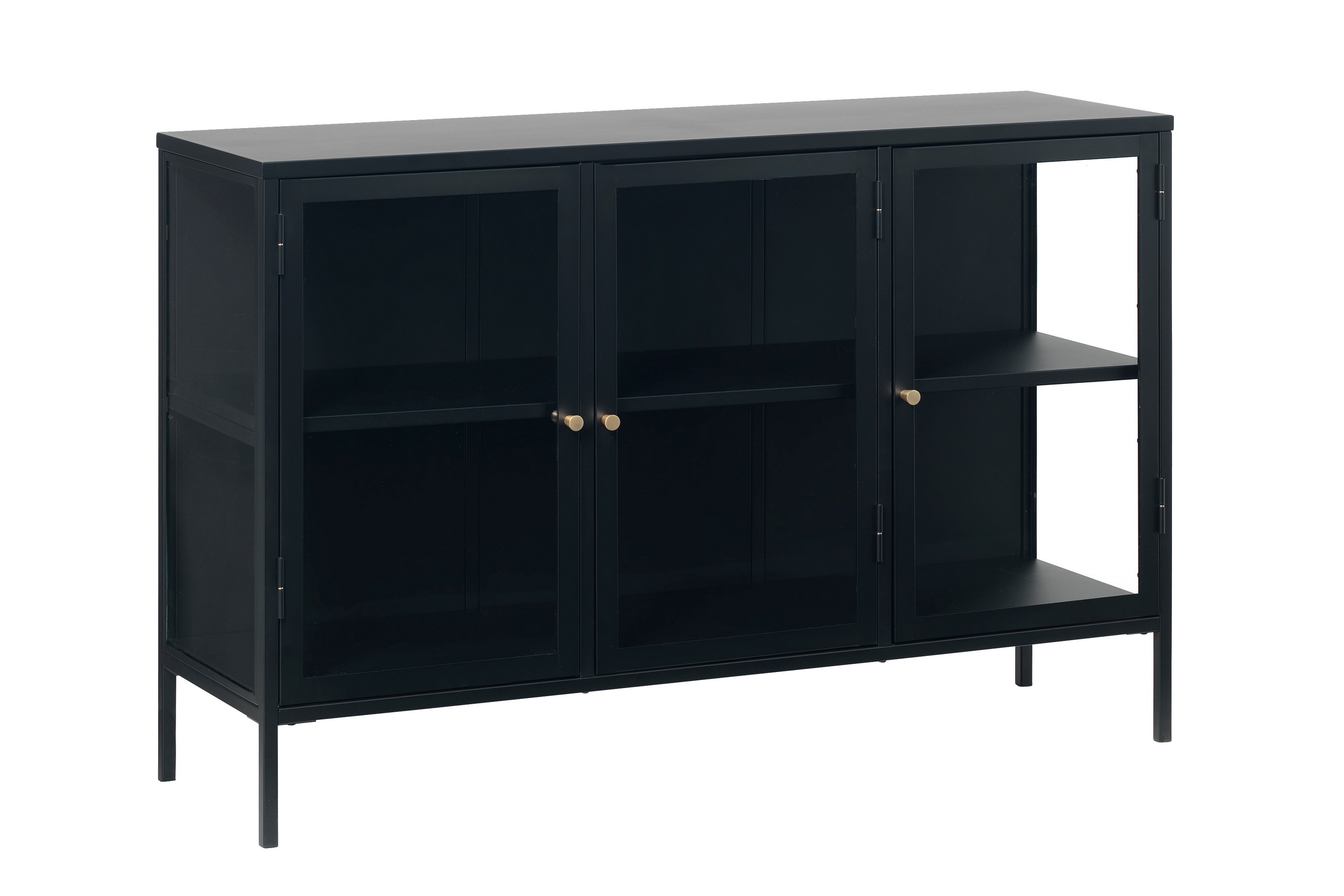 Sideboard Birningham 3 delar 132 cm Svart