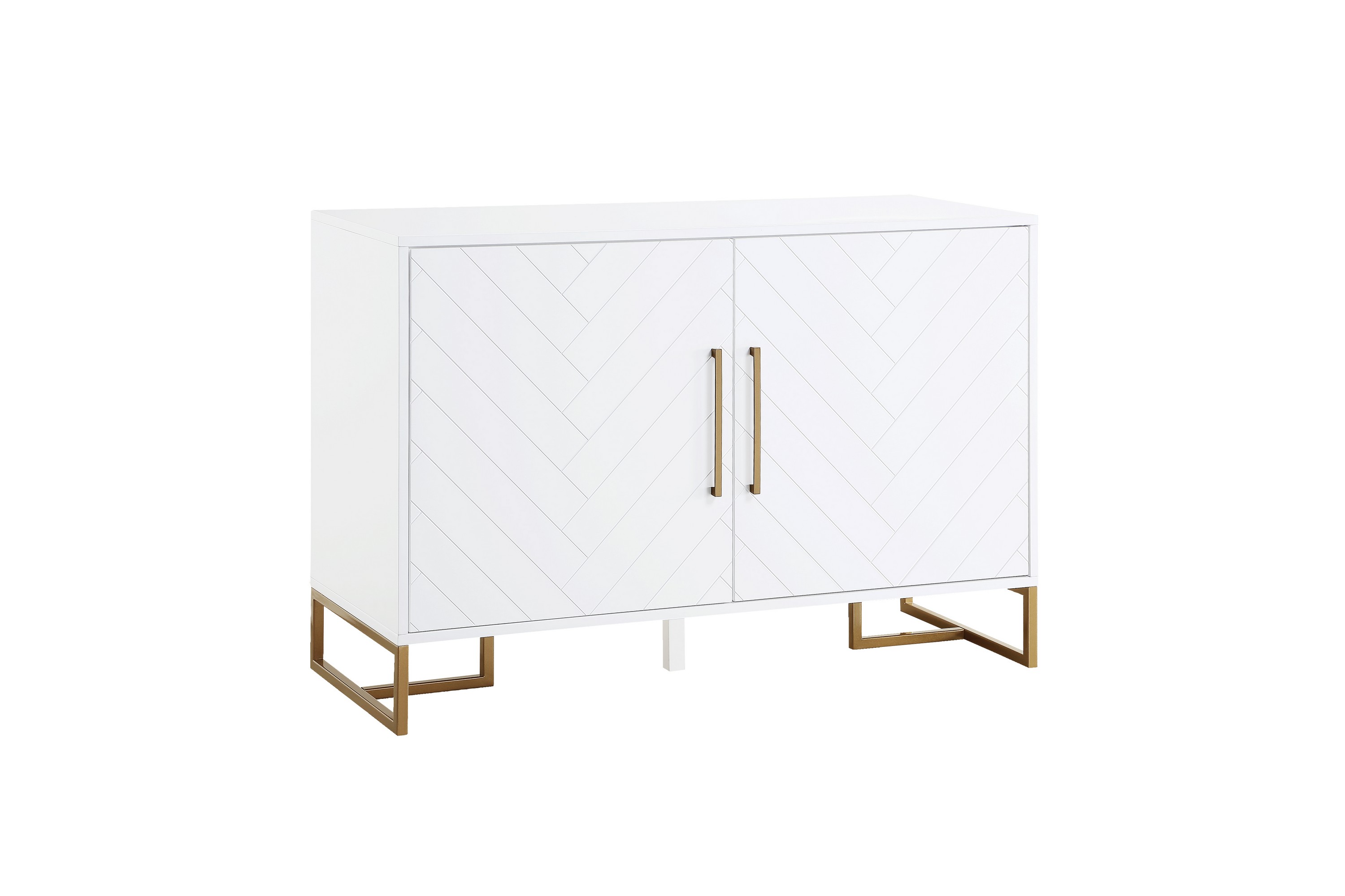 Sideboard Herringbone 122x48 cm Vit CosmoLiving