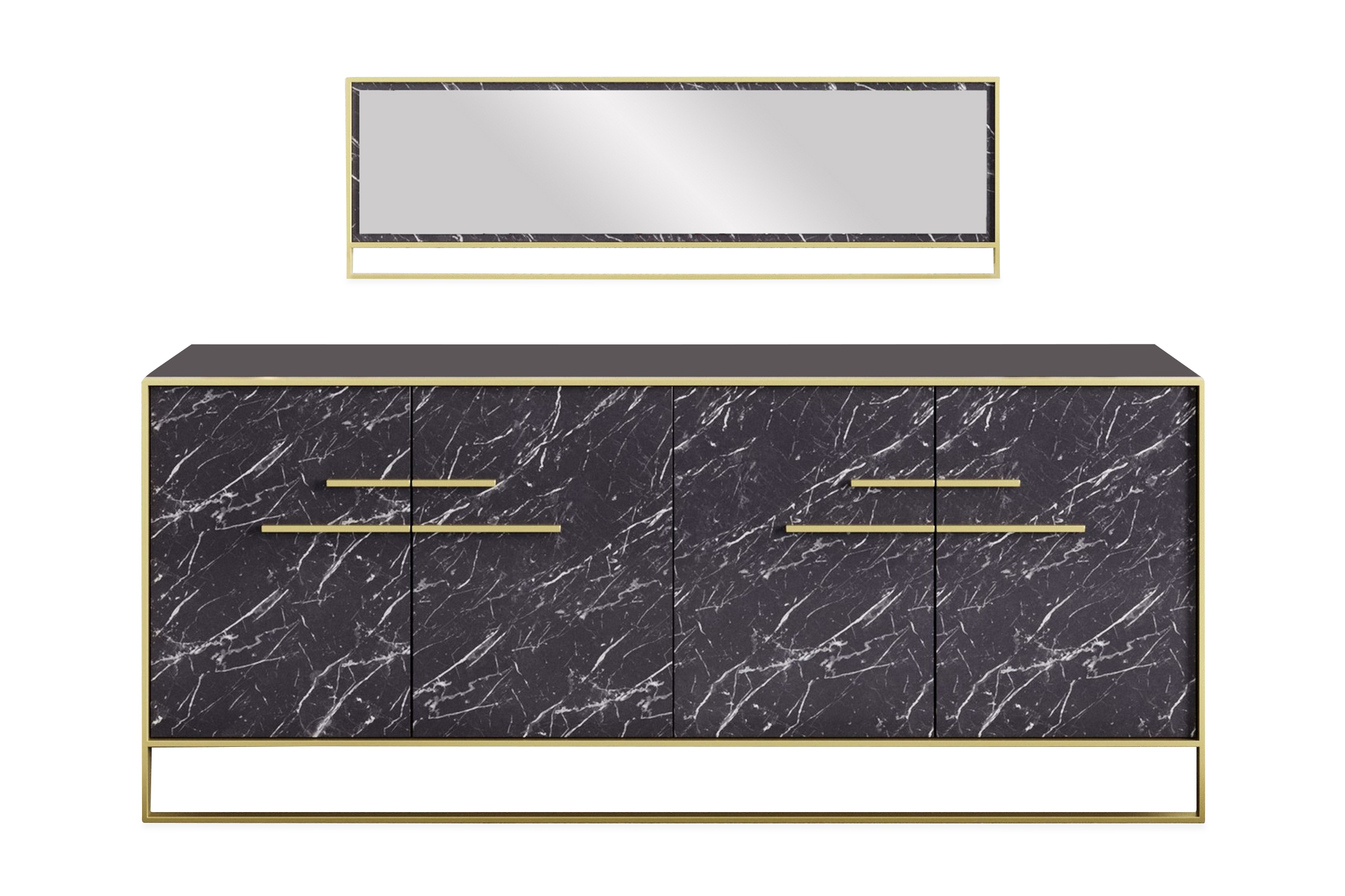Sidobord Sahriya 180 cm GuldSvart