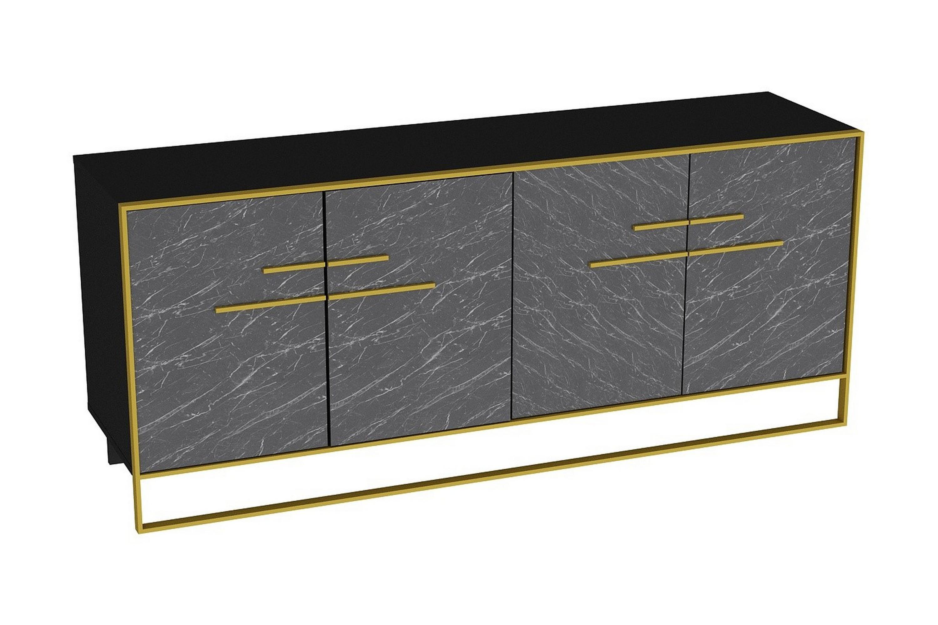 Sidobord Pewo 180 cm GuldSvart