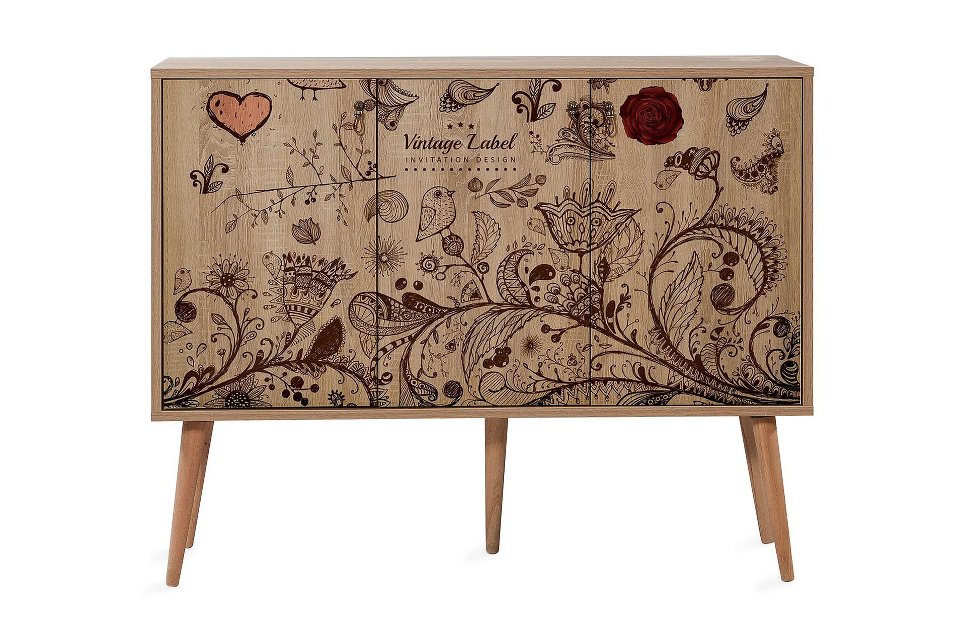 skänk gillberga 120 cm - brun