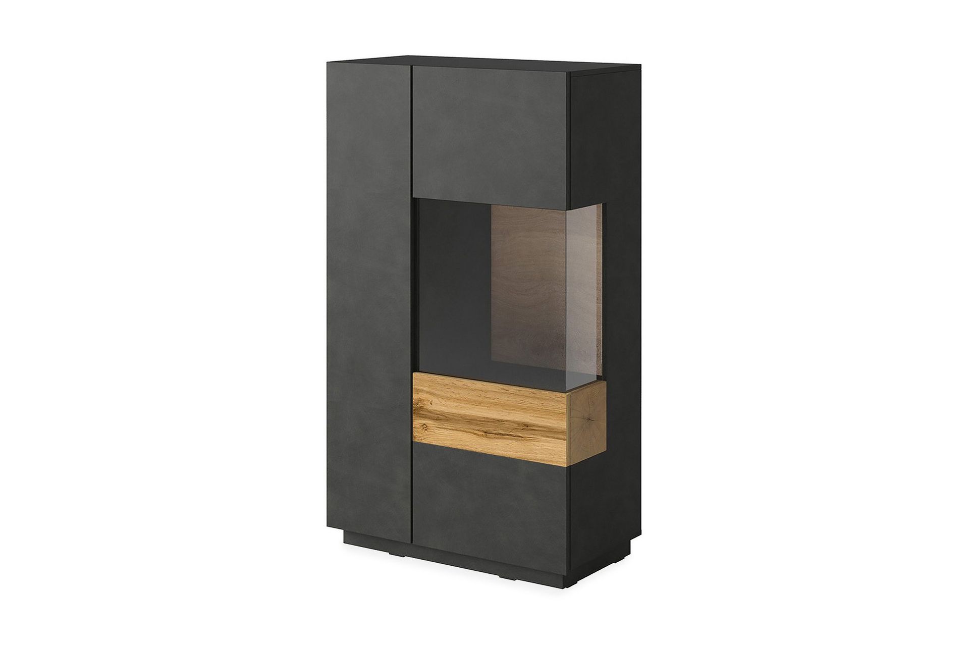 Tomeka Sideboard i Trä med Glasfront - Svart