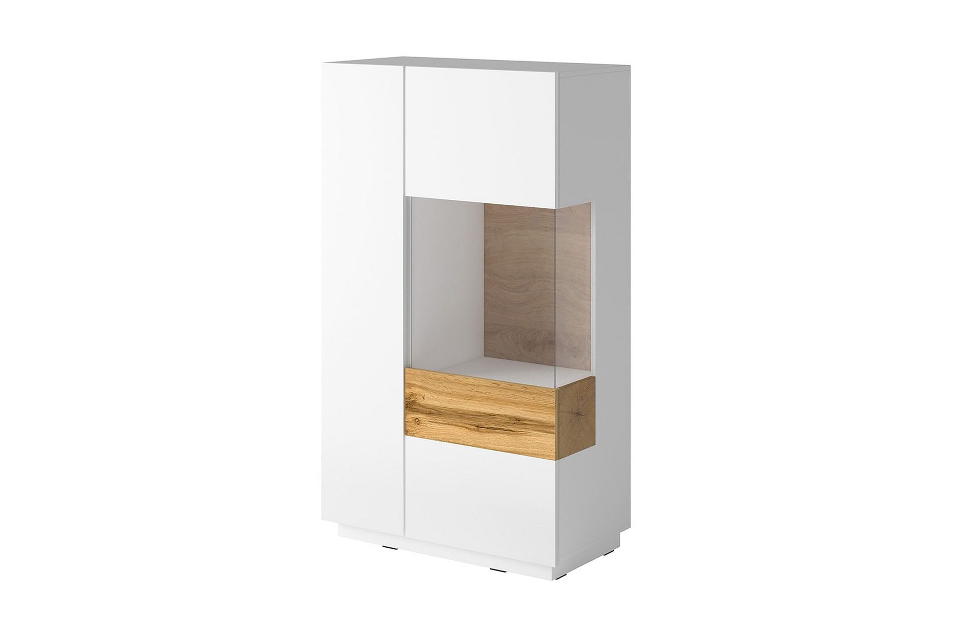 Tomeka Sideboard i Tr&auml; - VitTransparentBeige