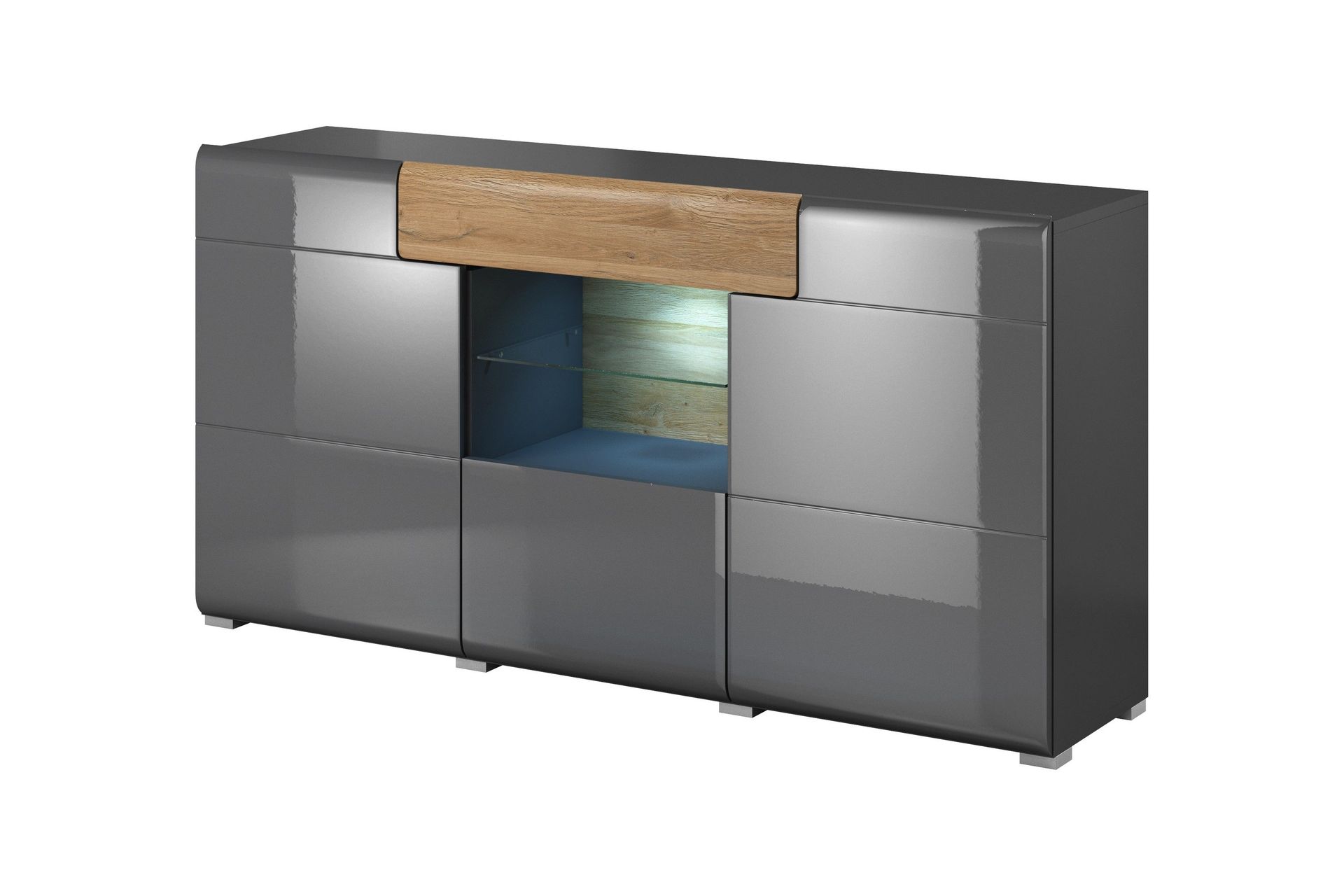 Toreno Sideboard 39x159 cm - Natur/Antracit