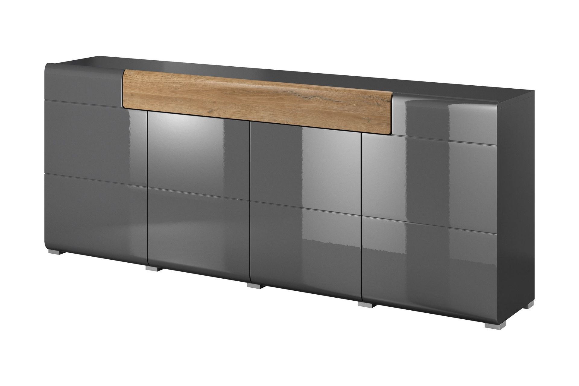 Toreno Sideboard 39x208 cm - Natur/Antracit